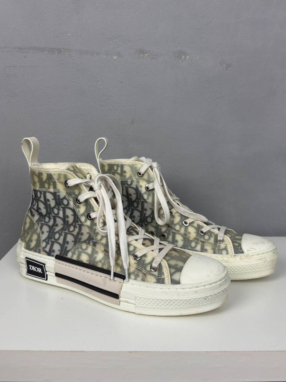 Dior Dior B23 High Top Sneakers Oblique Logo Size US 9 / EU 42 - 2 Thumbnail
