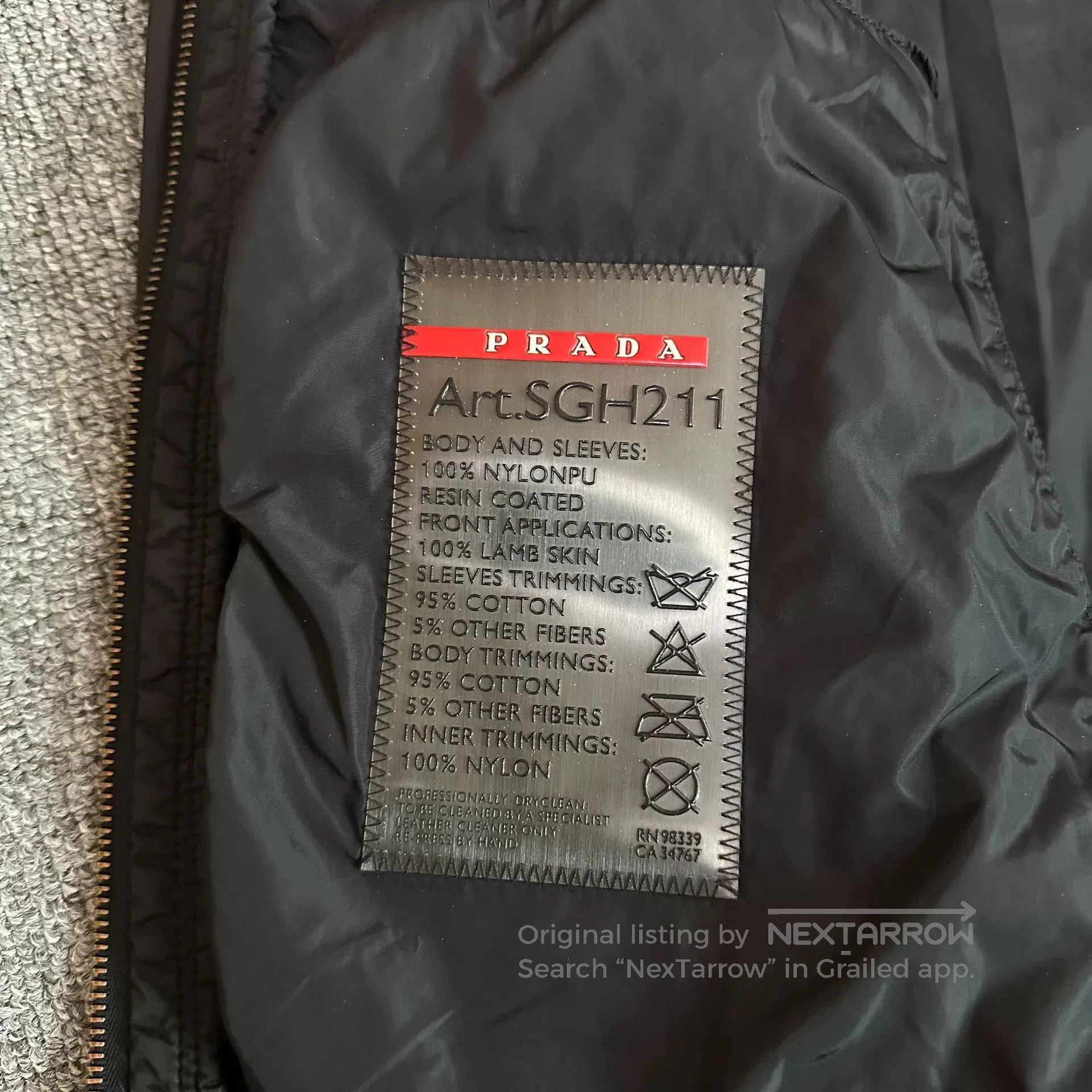 Prada Prada Black Nylon Pocket Zip Jacket. Size US XL / EU 56 / 4 - 4 Thumbnail