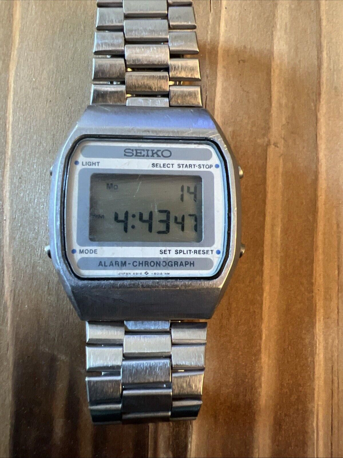 Seiko SEIKO ALARM CHRONOGRAPH WATCH A914 5020 WORKING SPLIT RESET Size ONE SIZE - 1 Thumbnail