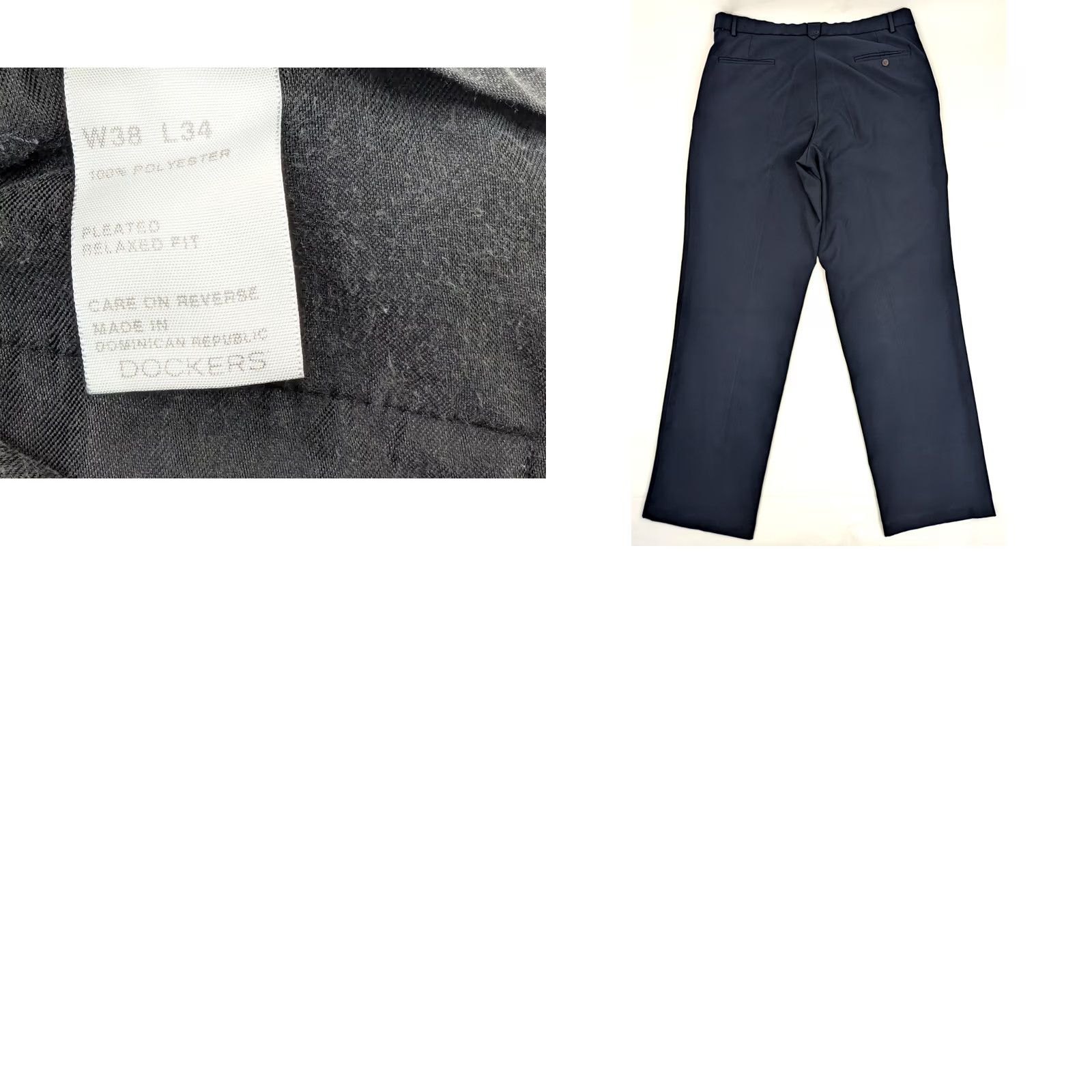 Dockers DOCKERS Golf Pants Shirt? No, Pants: Dockers Golf Pleated Relaxed Fit 38x34 Blue Men Regular 38x33 Inseam 33 Khakis Solid Pattern Mens Size US 38 / EU 54 - 8 Thumbnail