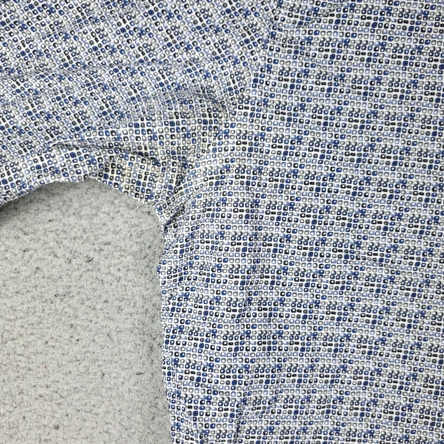 BUGATCHI VINTAGE Bugatchi Uomo Button-Up Shirt Mens XL Blue Geometric Collared Long Sleeve Regular Fit Modern Classic Mens XL Blue Geometric Shirt Size US XL / EU 56 / 4 - 3 Thumbnail