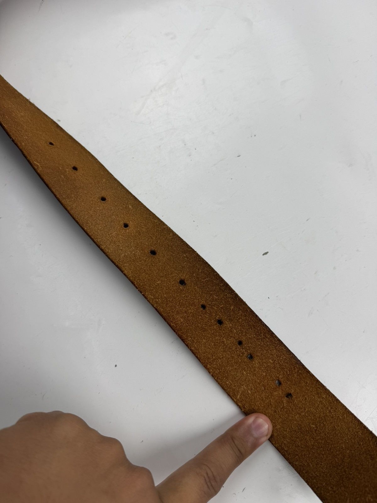 Japanese Brand rare design vintage style painted leather belt tc43 Size 36 - 9 Thumbnail