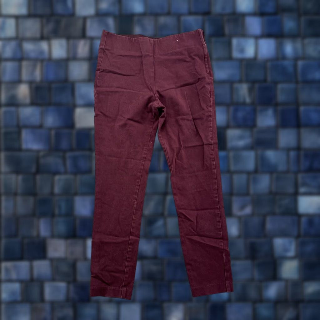 Vintage Joules Hepworth Trousers Maroon Red Burgundy Stretch Size 10 Women's Pants Ankle, 10, Red, Stretch, Regular, Women Size 32" / US 10 / IT 46 - 1 Thumbnail