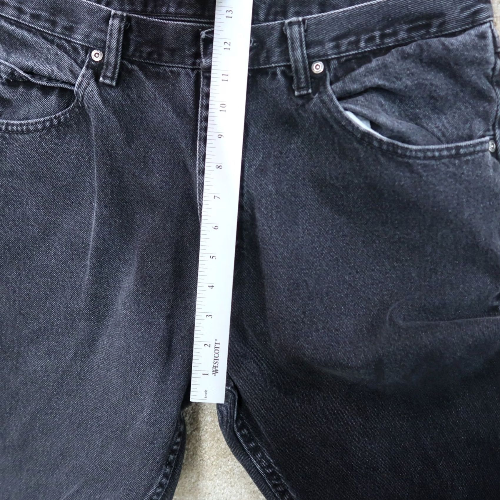Wrangler Wrangler Jeans Straight 36x32 Black Denim 5-Pocket Relaxed Mens Jeans 36 Regular Waist Inseam 32 Denim Pants Men Size US 36 / EU 52 - 7 Thumbnail