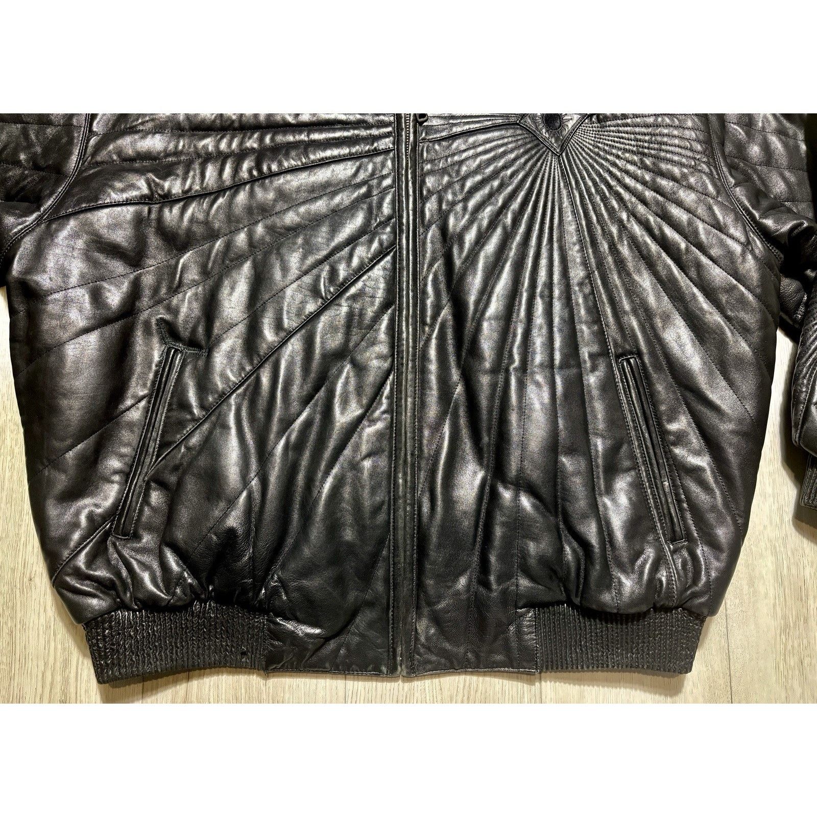Knoles & Carter Knoles & Carter DAMU Quilted Sunburst Leather Jacket 3XL Size US XXL / EU 58 / 5 - 12 Thumbnail