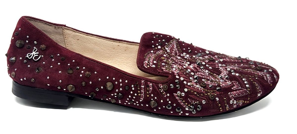 Sam Edelman Sam Edelman Avalon Suede Embellished Slip On Loafers Sz 7 M Size US 7 / IT 37 - 3 Thumbnail