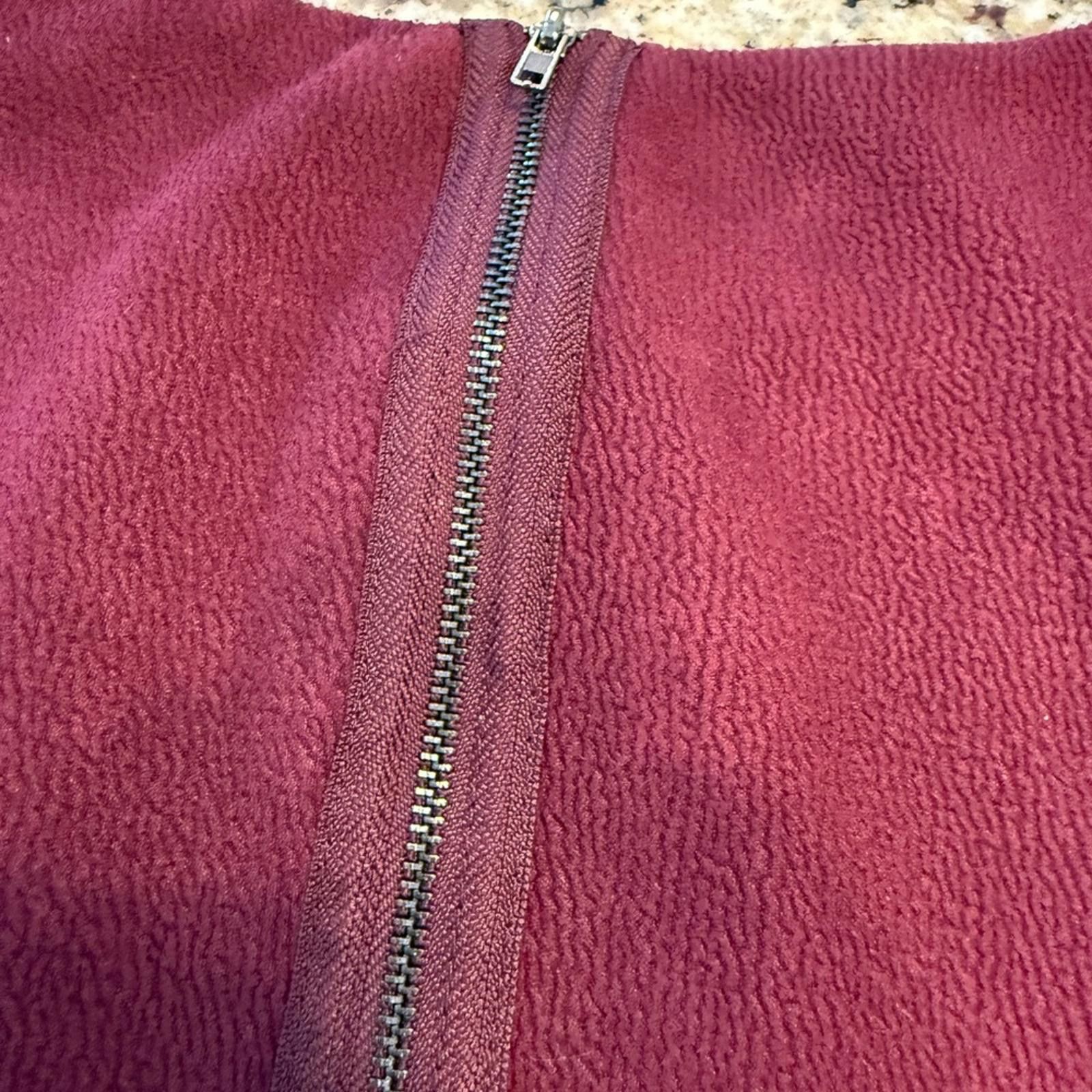 Other Bishop & Young burgundy textured midi shift dress SZ SM Size S / US 4 / IT 40 - 5 Thumbnail