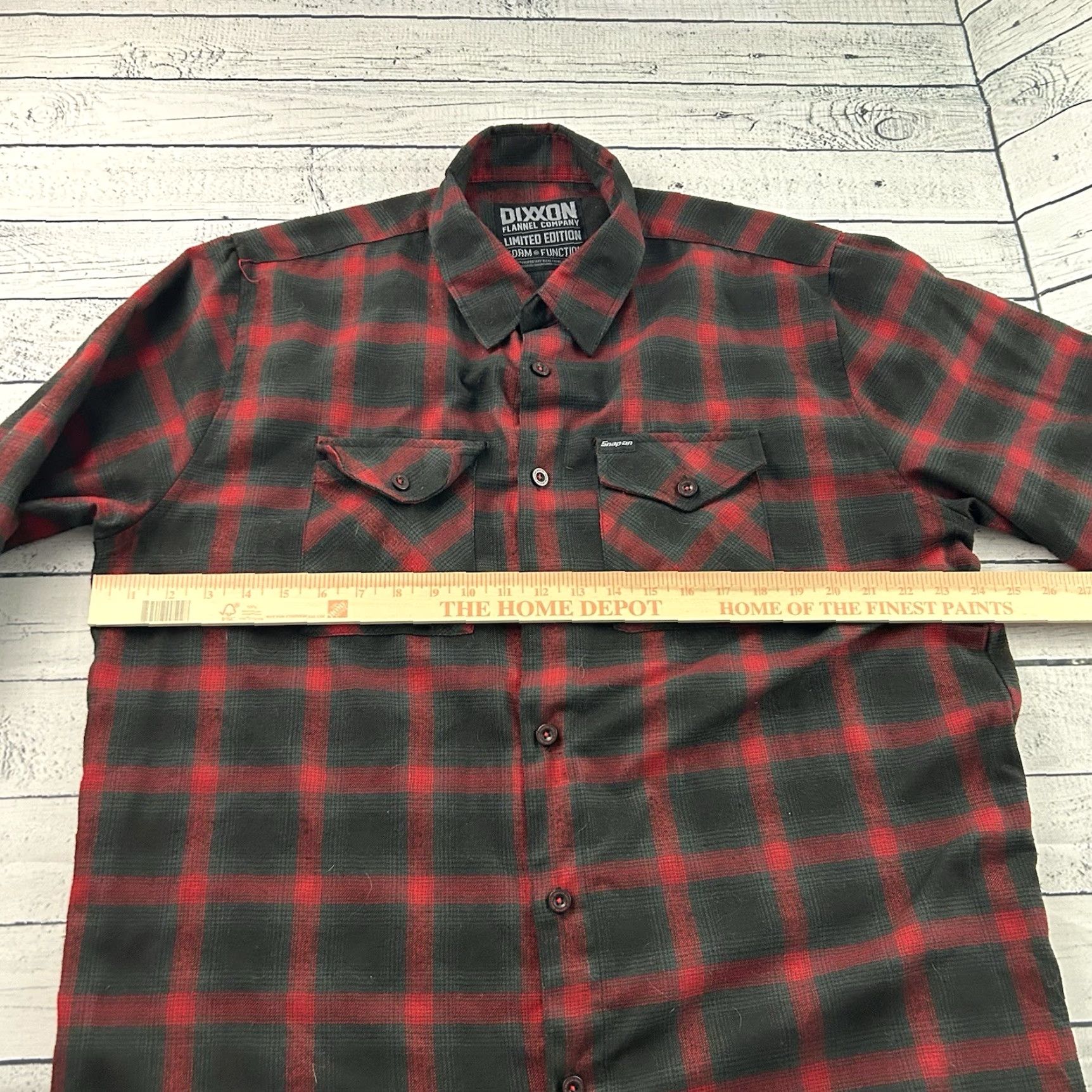 Vintage Dixxon Flannel Button-Up Shirt XL Red Mens Plaid Limited Edition Long Sleeve Bulleted Button Pockets Front Size US XL / EU 56 / 4 - 5 Thumbnail