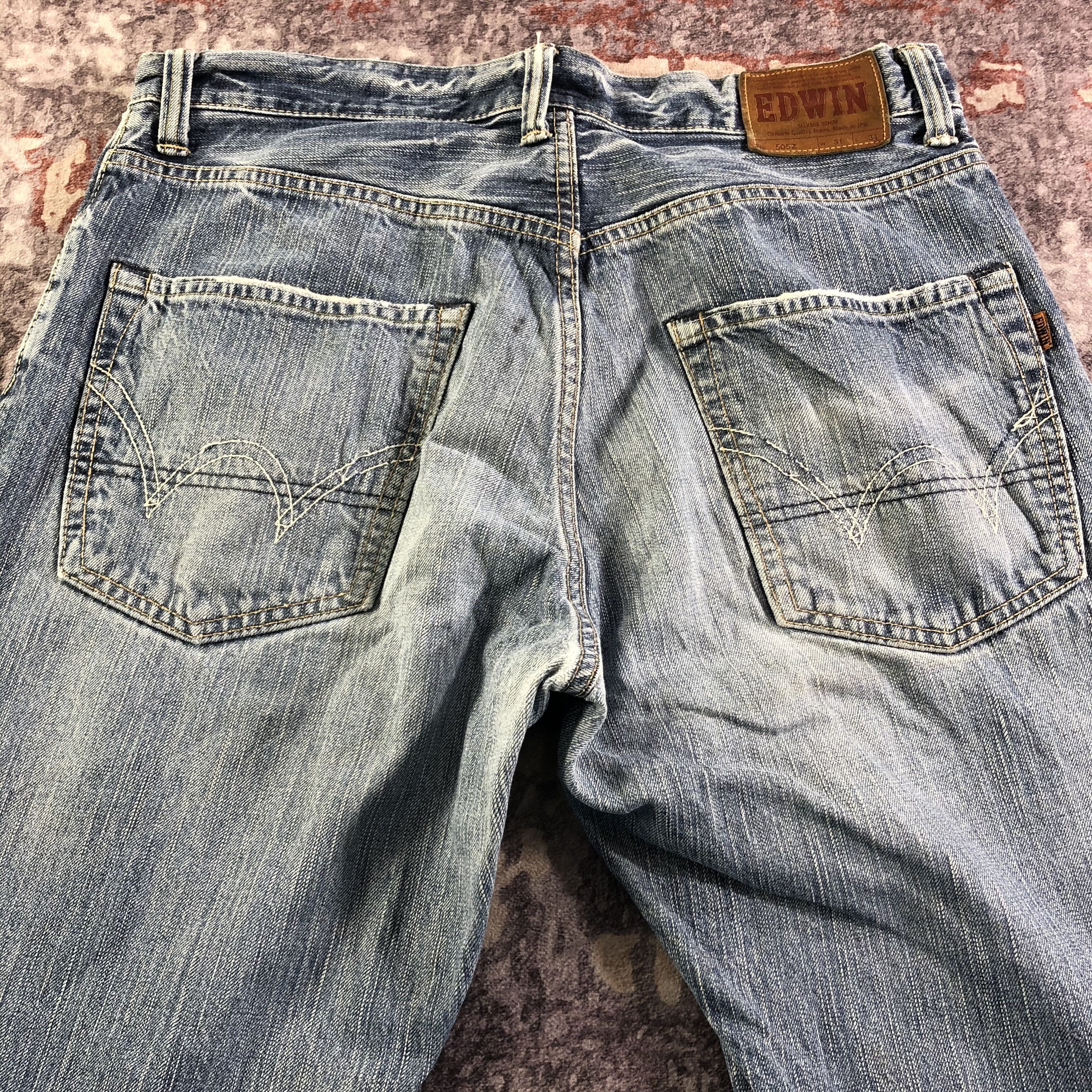 Edwin Vintage Blue Wash Edwin 505 Selvedge Jeans-JM3677 Size US 34 / EU 50 - 5 Thumbnail