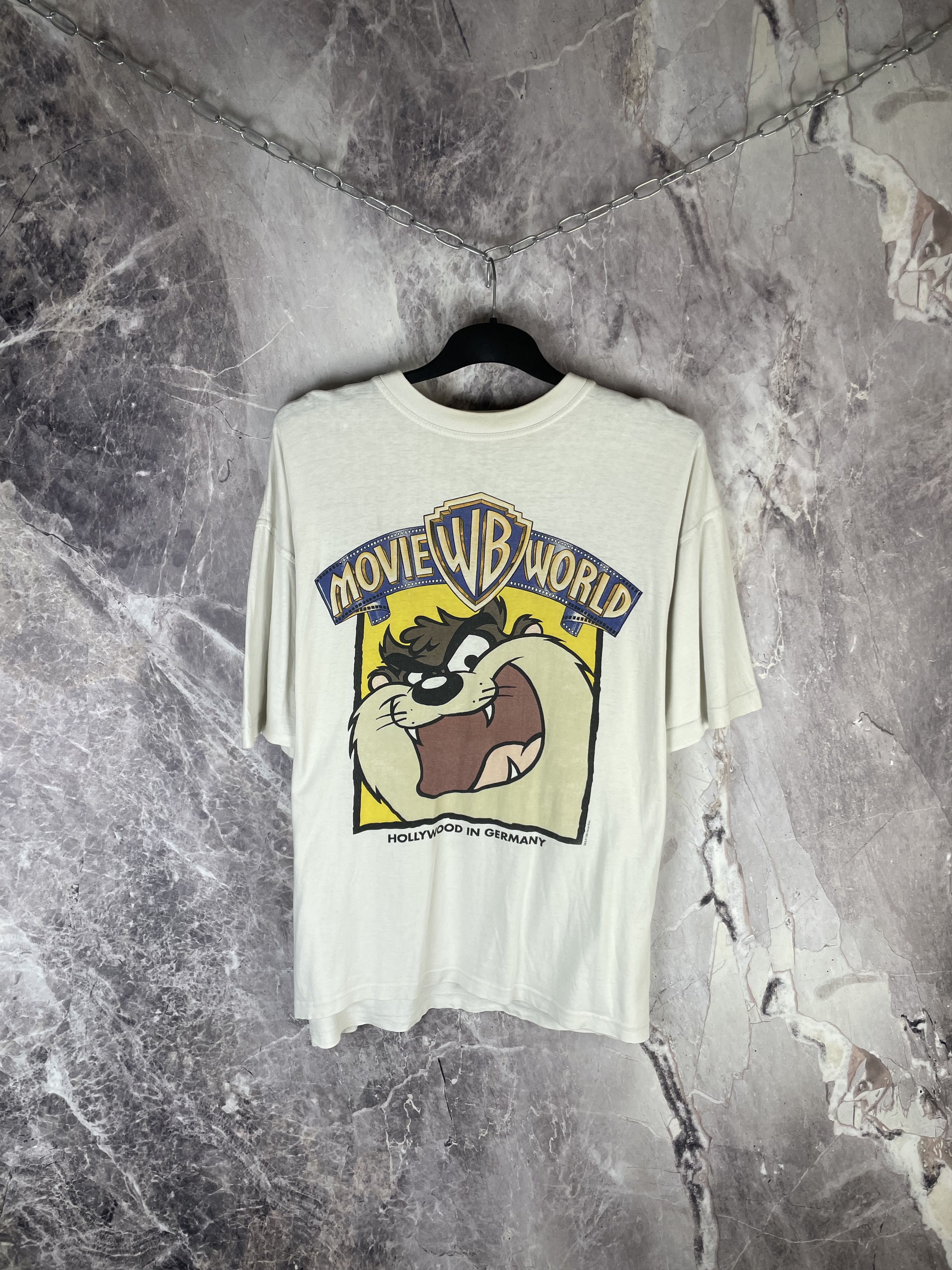 Warner Bros Vintage 90s Tazmanian Devil Graphic Tee Faded Size US XL / EU 56 / 4 - 1 Thumbnail