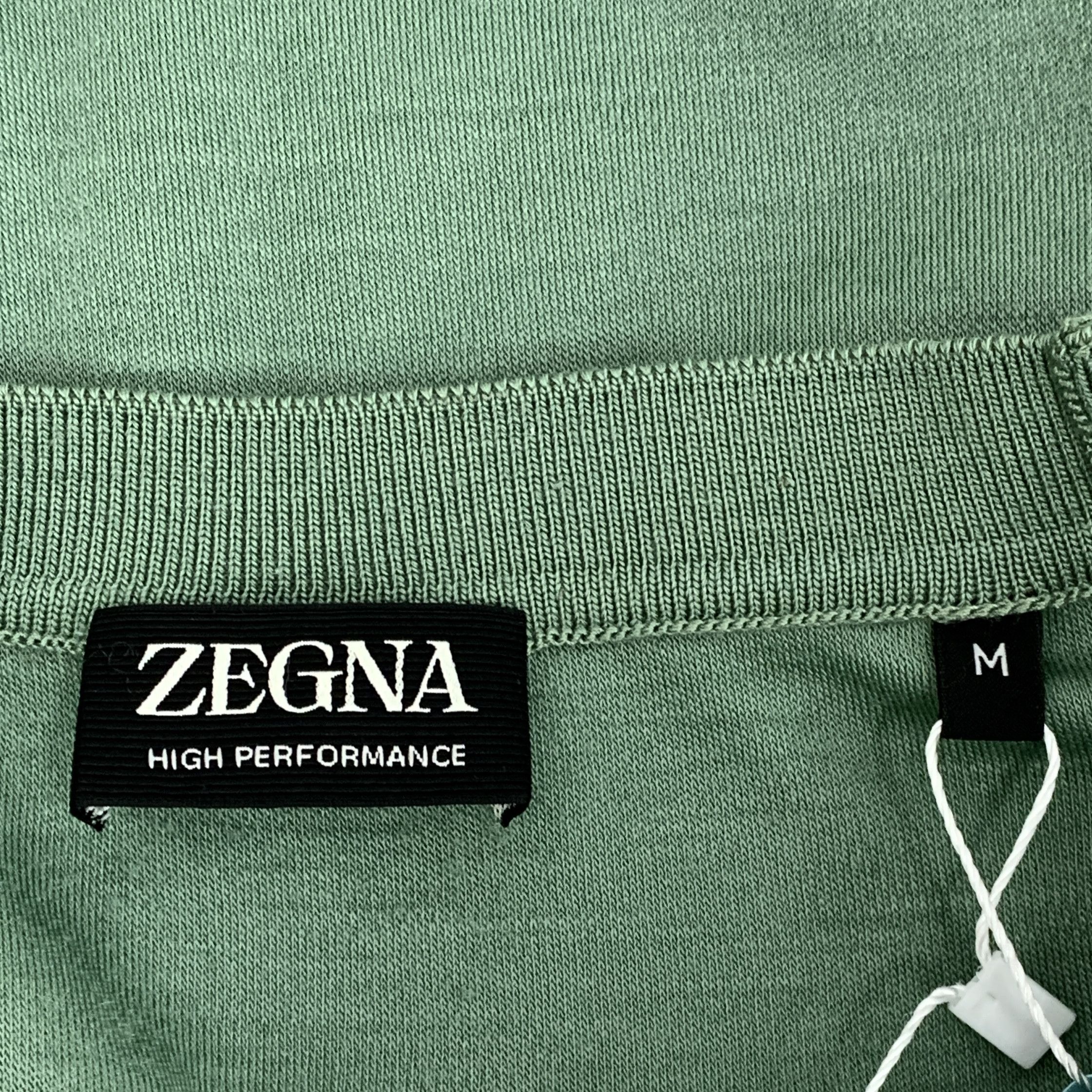 Z Zegna Zegna Wool T-Shirt Green (M) Size US M / EU 48-50 / 2 - 3 Thumbnail