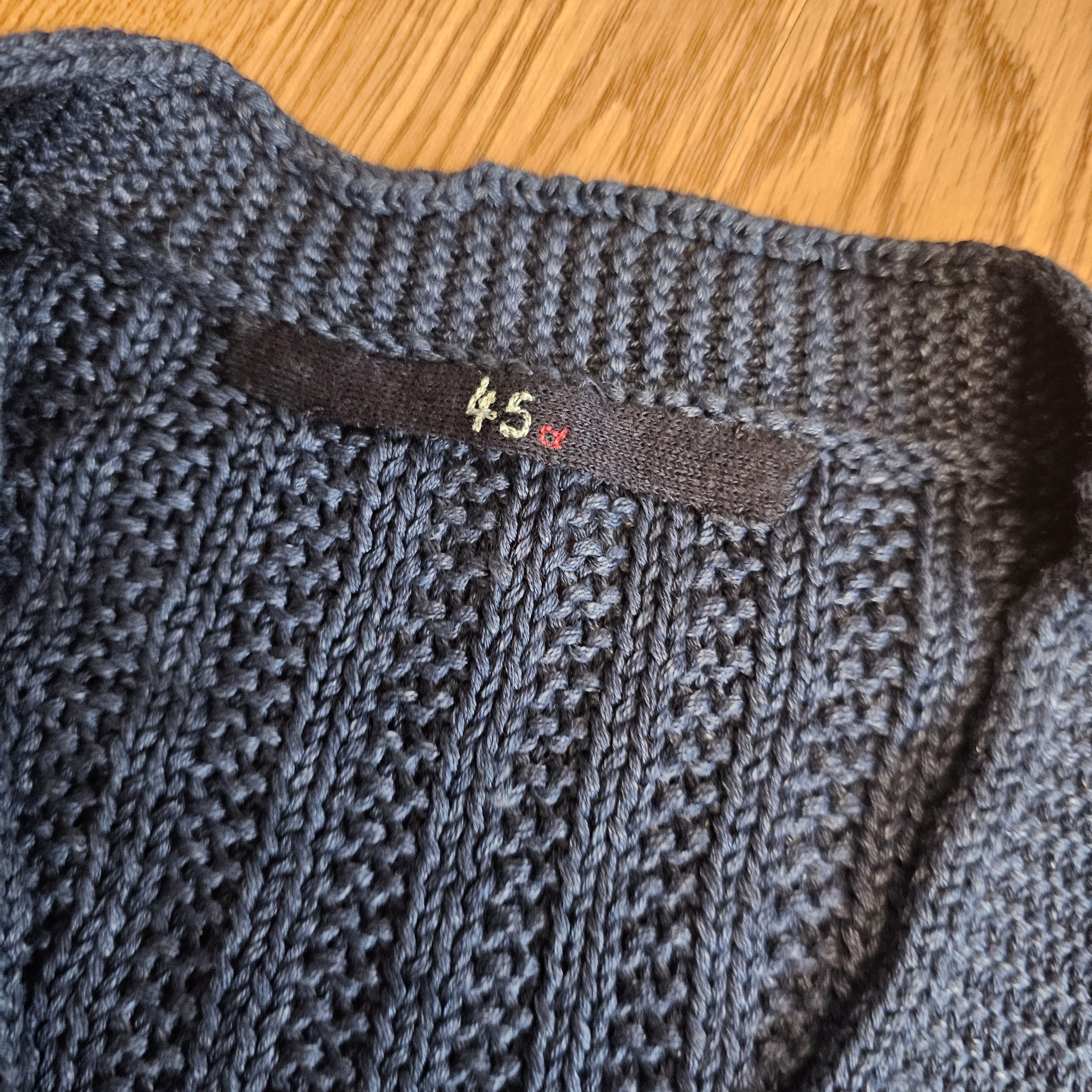 45rpm Vintage 45Rpm Blue indigo Knit Vest Size US M / EU 48-50 / 2 - 6 Thumbnail