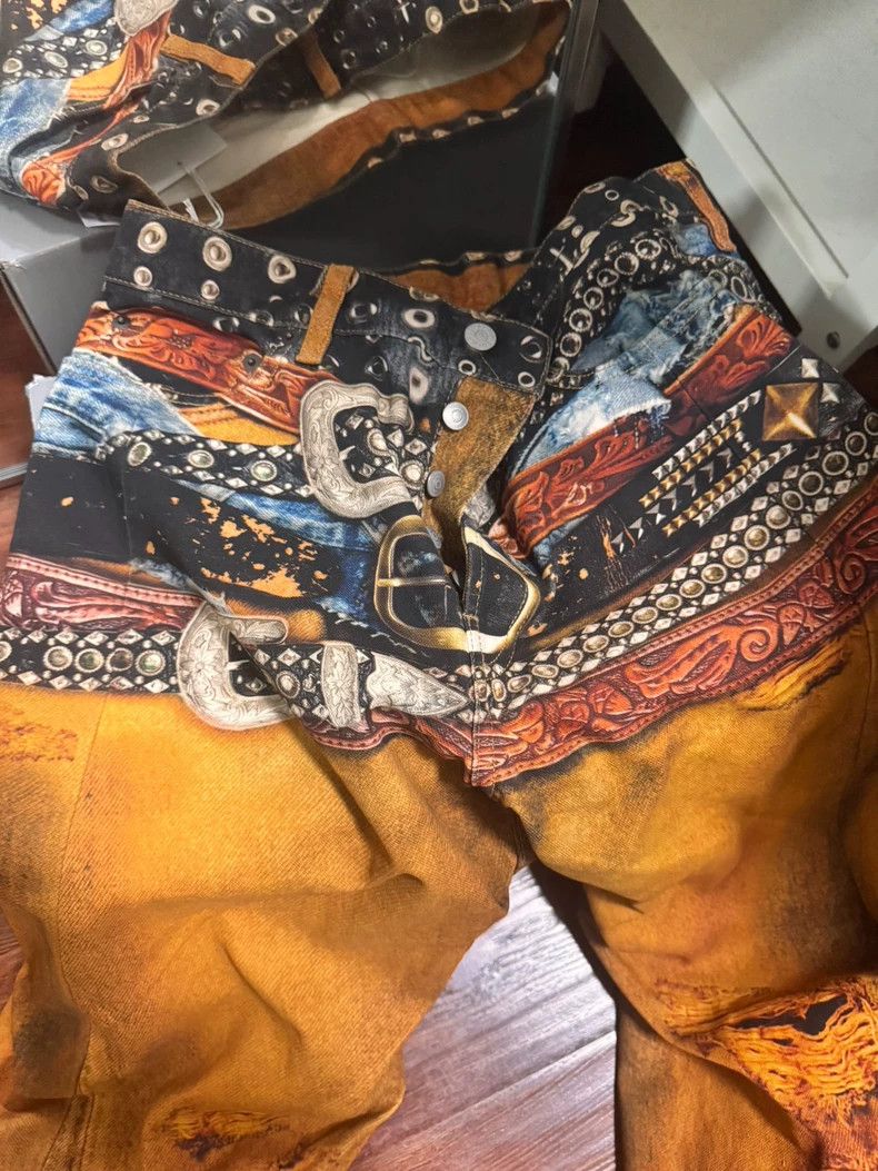 Acne Studios acne studios Brown printed machete jeans 2502-Nextarrow Size US 30 / EU 46 - 3 Thumbnail