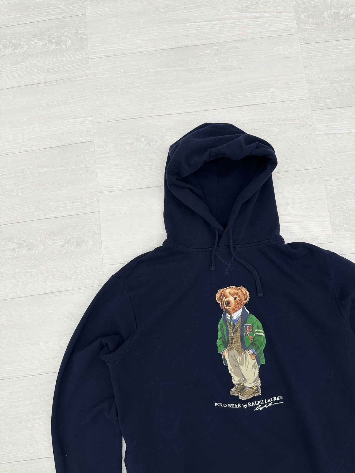 Polo Ralph Lauren Polo Ralph Lauren Navy Prep Bear Logo Hoodie Sz. Large Size US L / EU 52-54 / 3 - 2 Thumbnail