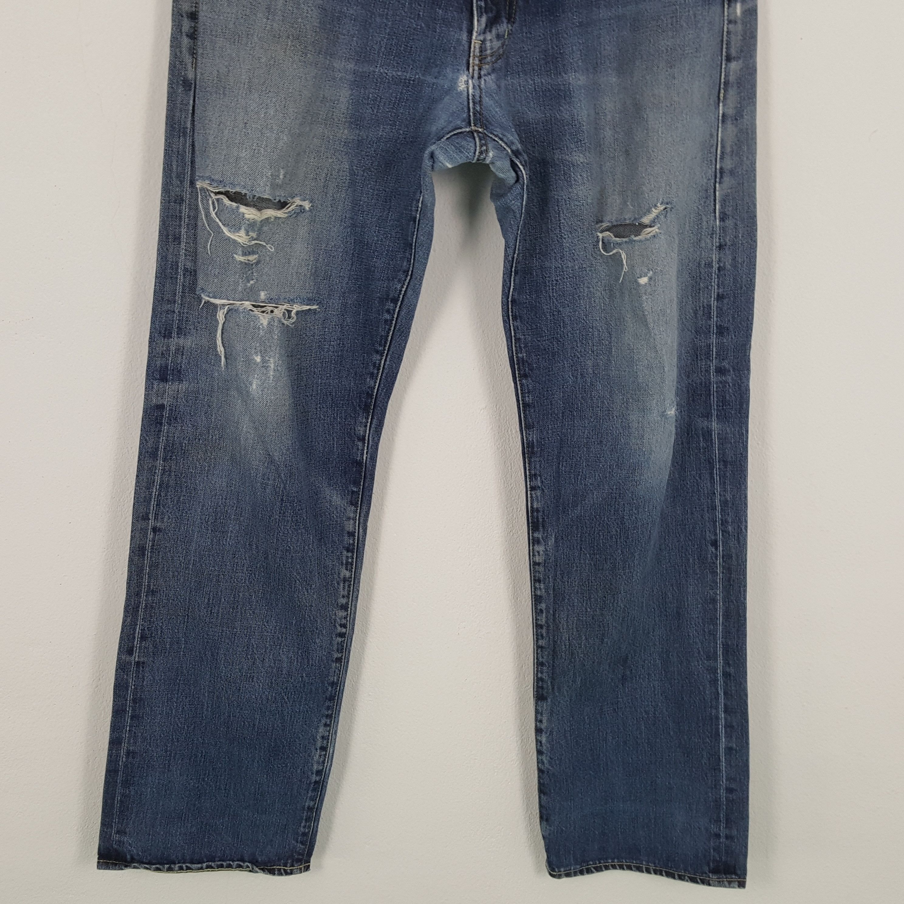 Stussy × Vintage STUSSY Streetwear Skateboard Style Distressed Jeans Size US 35 - 6 Thumbnail