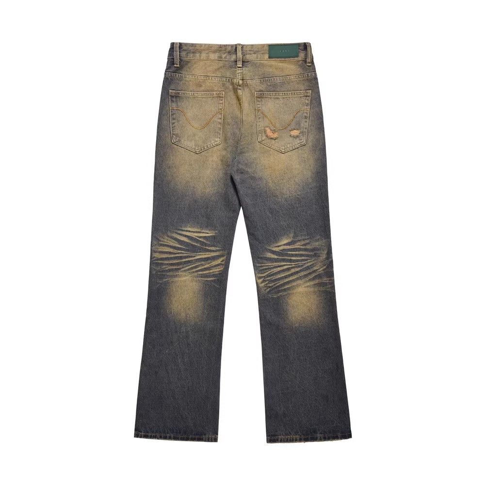 Japanese Brand × Jean Men's washed distressed wide-leg loose jeans Size US 32 / EU 48 - 2 Thumbnail