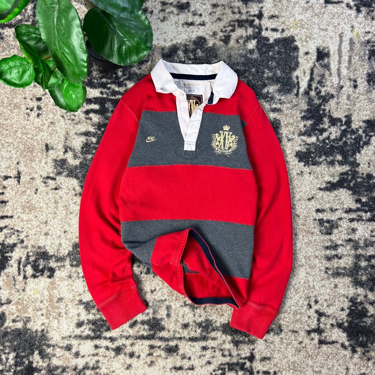 Nike Nike Big Logo Vintage Y2K Striped Rugby Long Sleeve Size US S / EU 44-46 / 1 - 1 Thumbnail