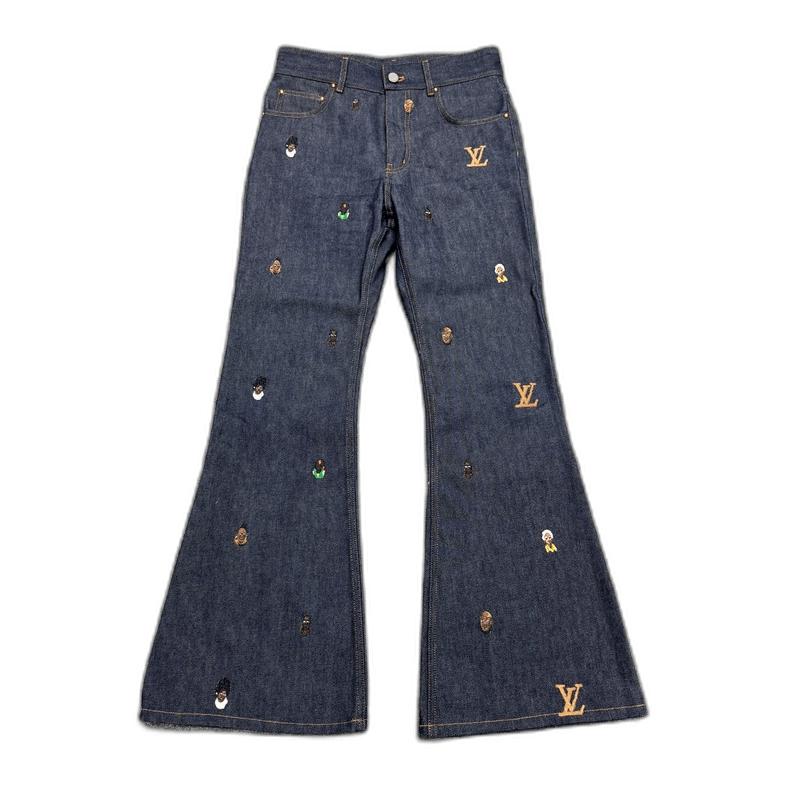 Louis Vuitton Louis Vuitton Embroidered Denim Pants Size 26 -2505 Size US 26 / EU 42 - 1 Thumbnail