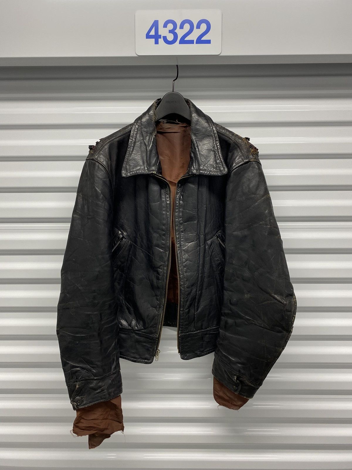 Vintage Enfants Riche Déprimés Style THRASHED 60s leather jacket Size US M / EU 48-50 / 2 - 1 Thumbnail