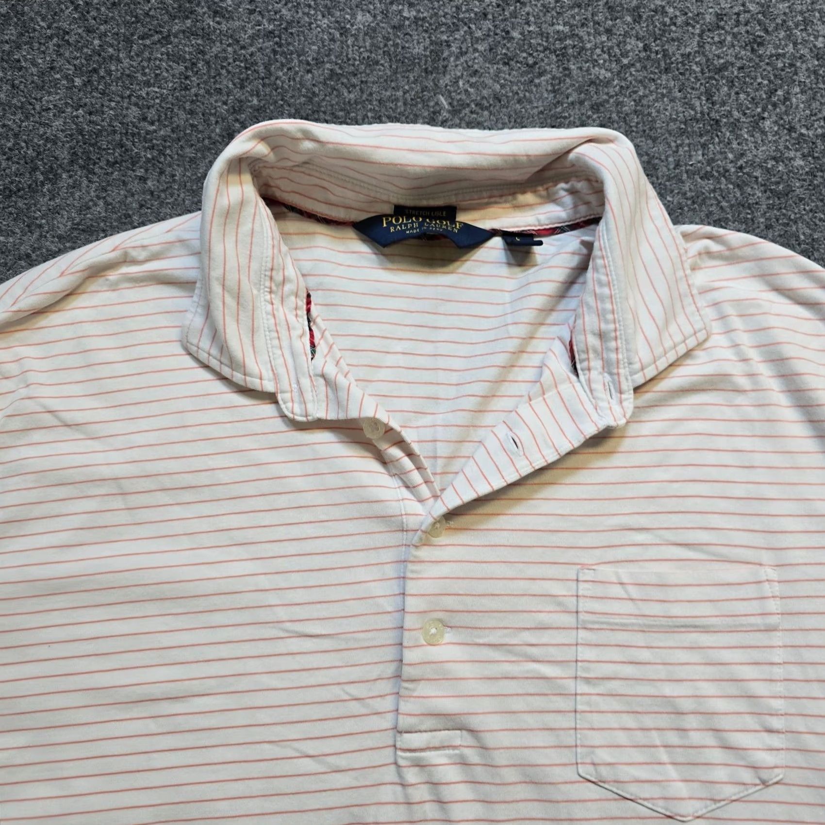 Polo Ralph Lauren Polo Ralph Lauren Shirt Mens Size Large Orange Performace Stretch Lisle Golf Polo Shirt Size US L / EU 52-54 / 3 - 2 Thumbnail