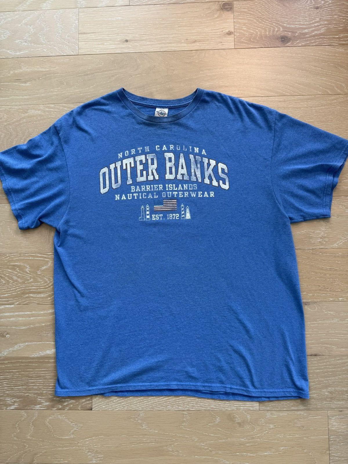 Delta Vintage Outer Banks North Carolina Travel Environmental Tee Size US XL / EU 56 / 4 - 2 Thumbnail