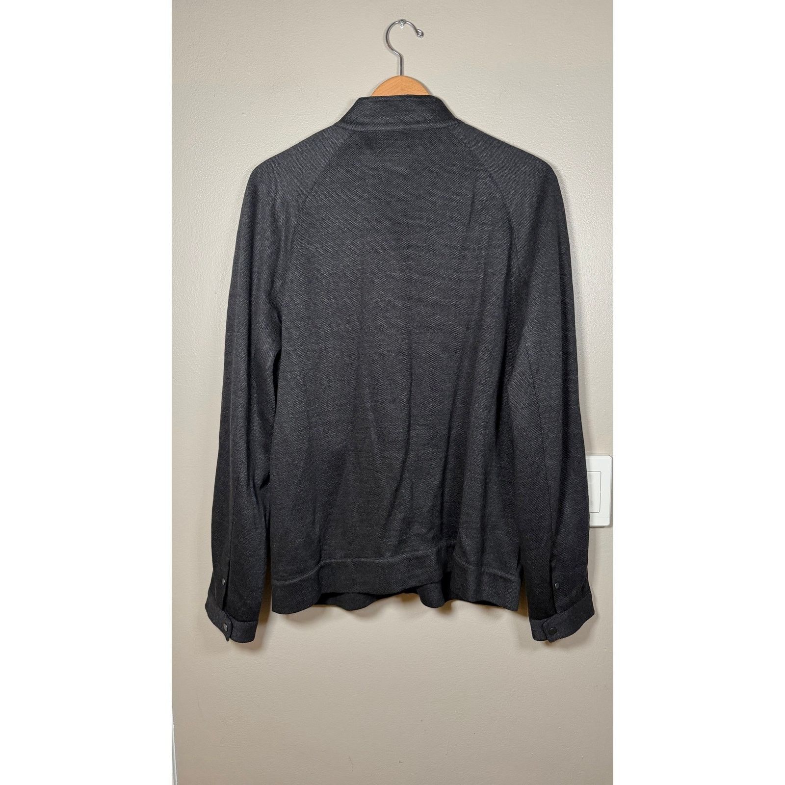 John Varvatos John Varvatos Heathered Knit Snap-Front Jacket size L $688 Size US L / EU 52-54 / 3 - 3 Thumbnail