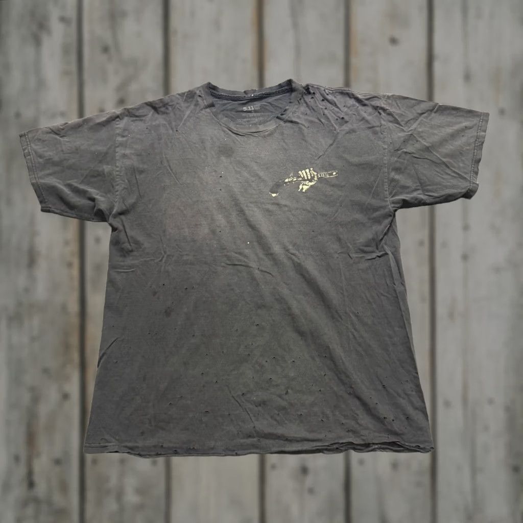 Thrasher VTG 5.11 Faded Black T-shirt Mens XL Y2K Thrashed Stained Distressed Thrashed Mens XL T-shirt Size US XL / EU 56 / 4 - 1 Thumbnail