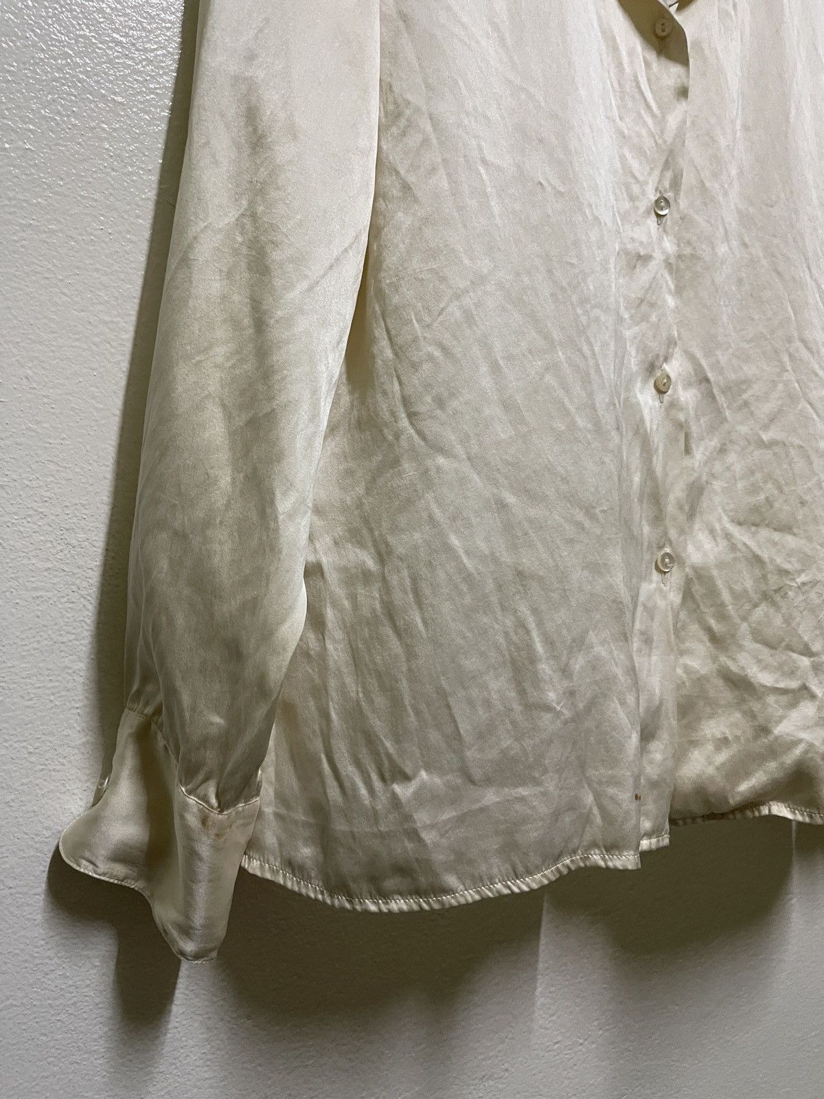Japanese Brand × agnes b. Agnes b. Silk Button Shirt Long Sleeve Size M / US 6-8 / IT 42-44 - 3 Thumbnail