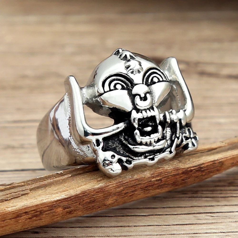 Other Skull Biker Ring Size ONE SIZE - 6 Thumbnail