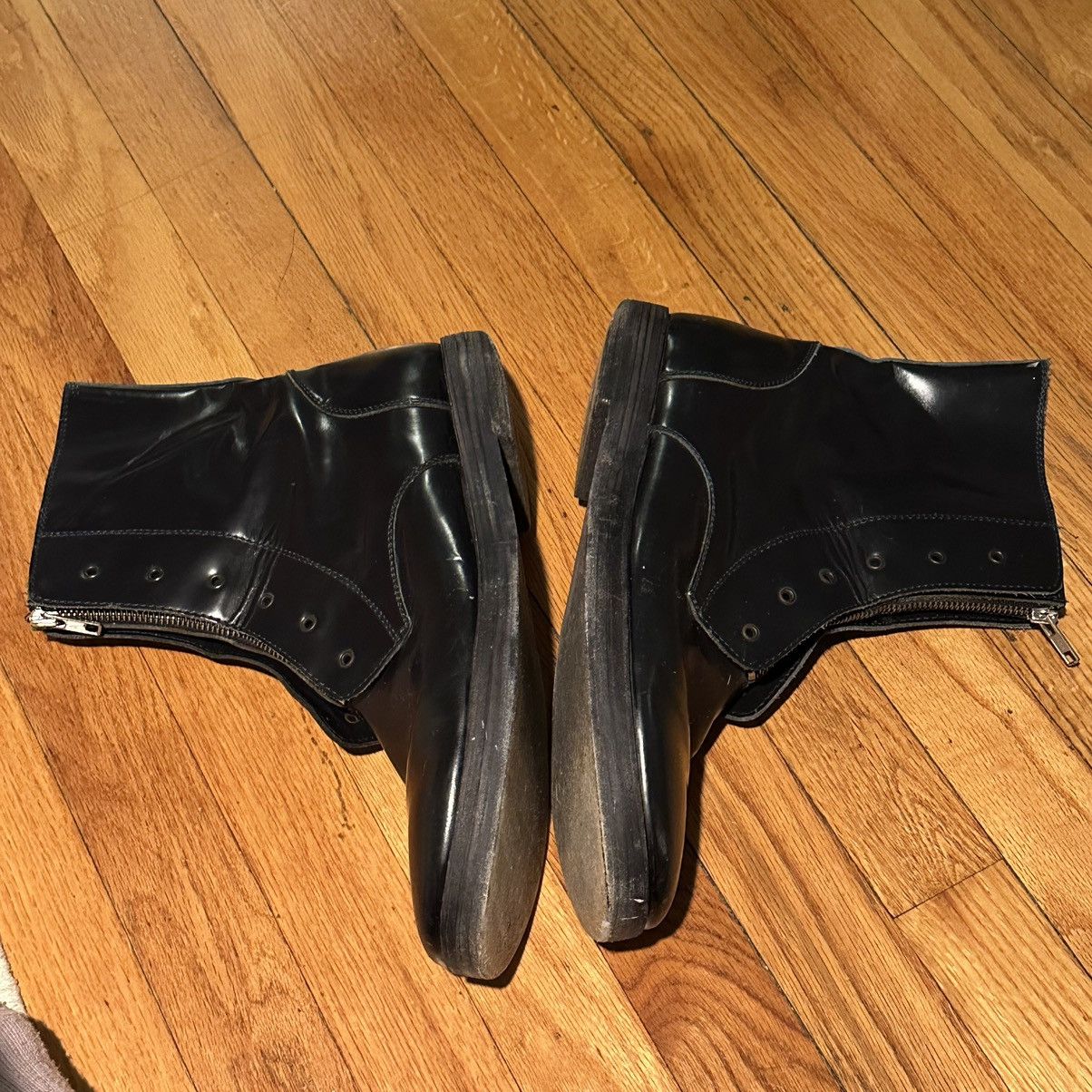 Designer × Tim Hamilton TIM HAMILTON Black Patent Leather Boots Size US 11.5 / EU 44-45 - 9 Thumbnail
