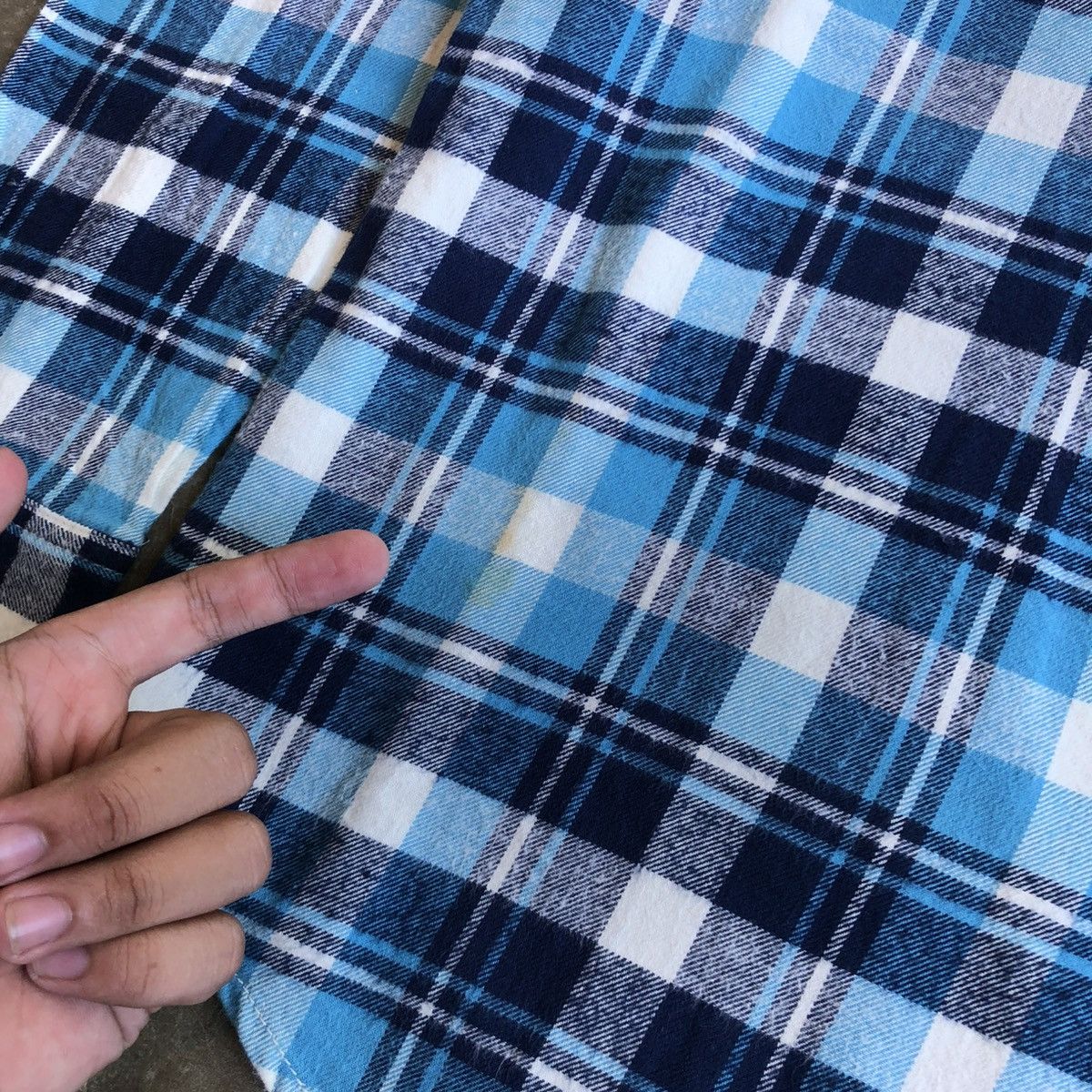 Hysteric Glamour Vintage Hysteric Glamour Veterano Flanel Plaid Shirt Blue Size US L / EU 52-54 / 3 - 13 Thumbnail