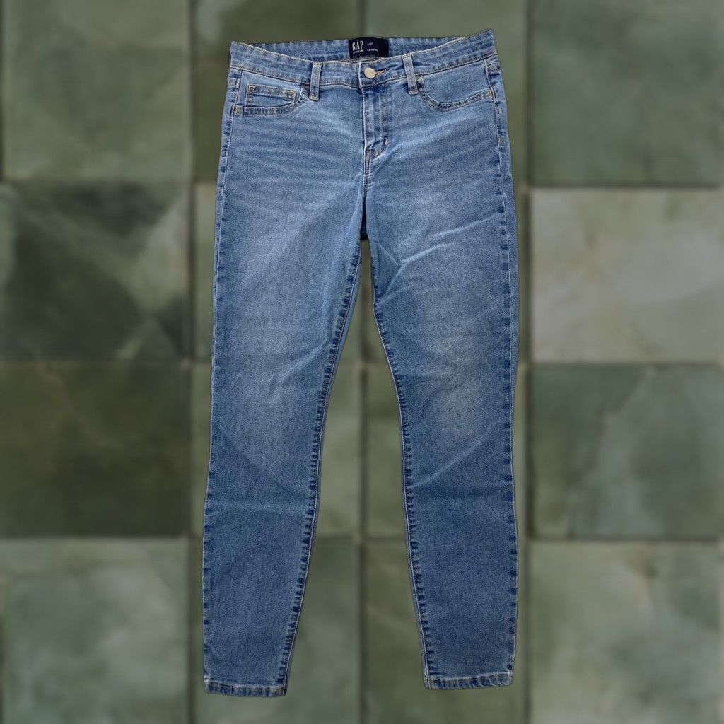 Gap Gap Women’s Skinny Stretch Denim Jeans Size 4 Blue Low Rise 90s Inspired Size 27" / US 4 / IT 40 - 1 Thumbnail