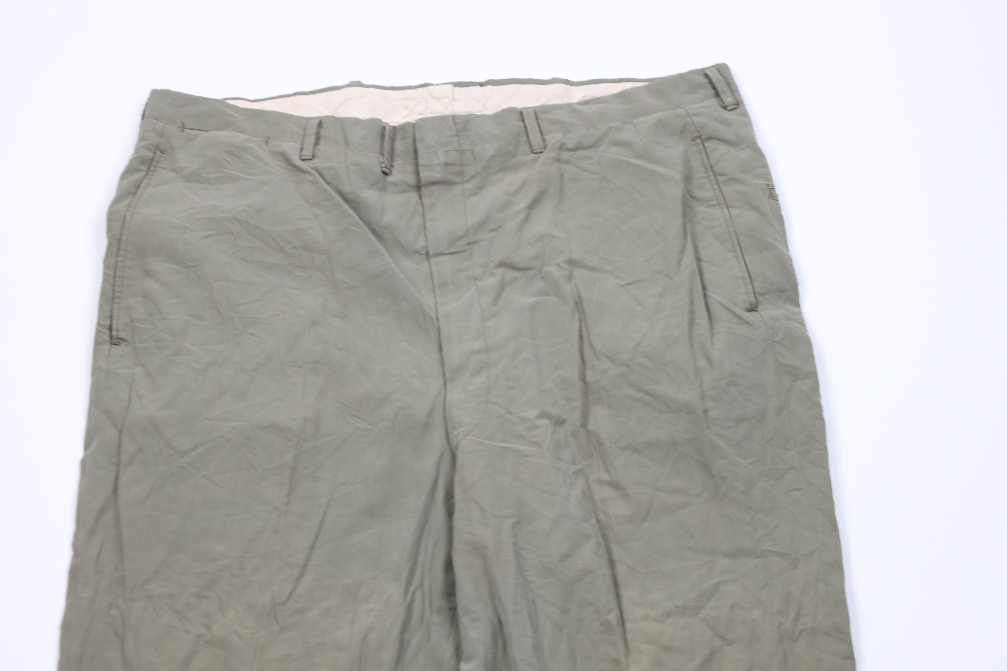 Vintage Vintage 50s Streetwear Rayon Gabardine Wide Leg Pants USA Size US 36 / EU 52 - 2 Thumbnail