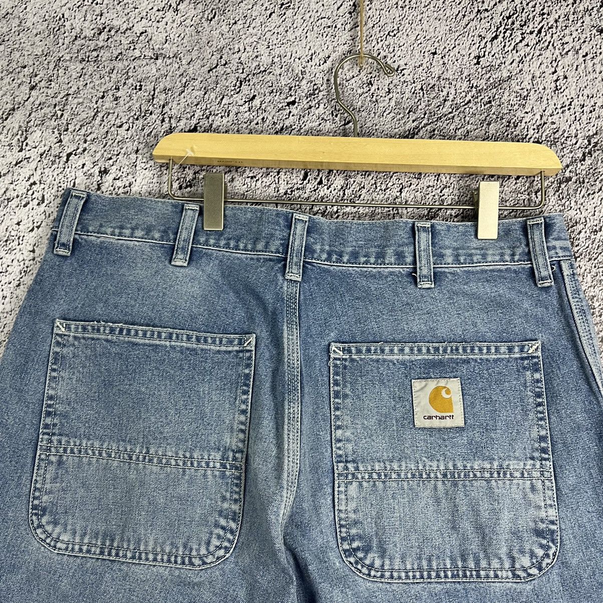 Carhartt × Carhartt Wip × Vintage ⭐️VINTAGE⭐️ Carhartt WIP Blue Denim carpenter pocket Jeans Size US 32 / EU 48 - 9 Thumbnail