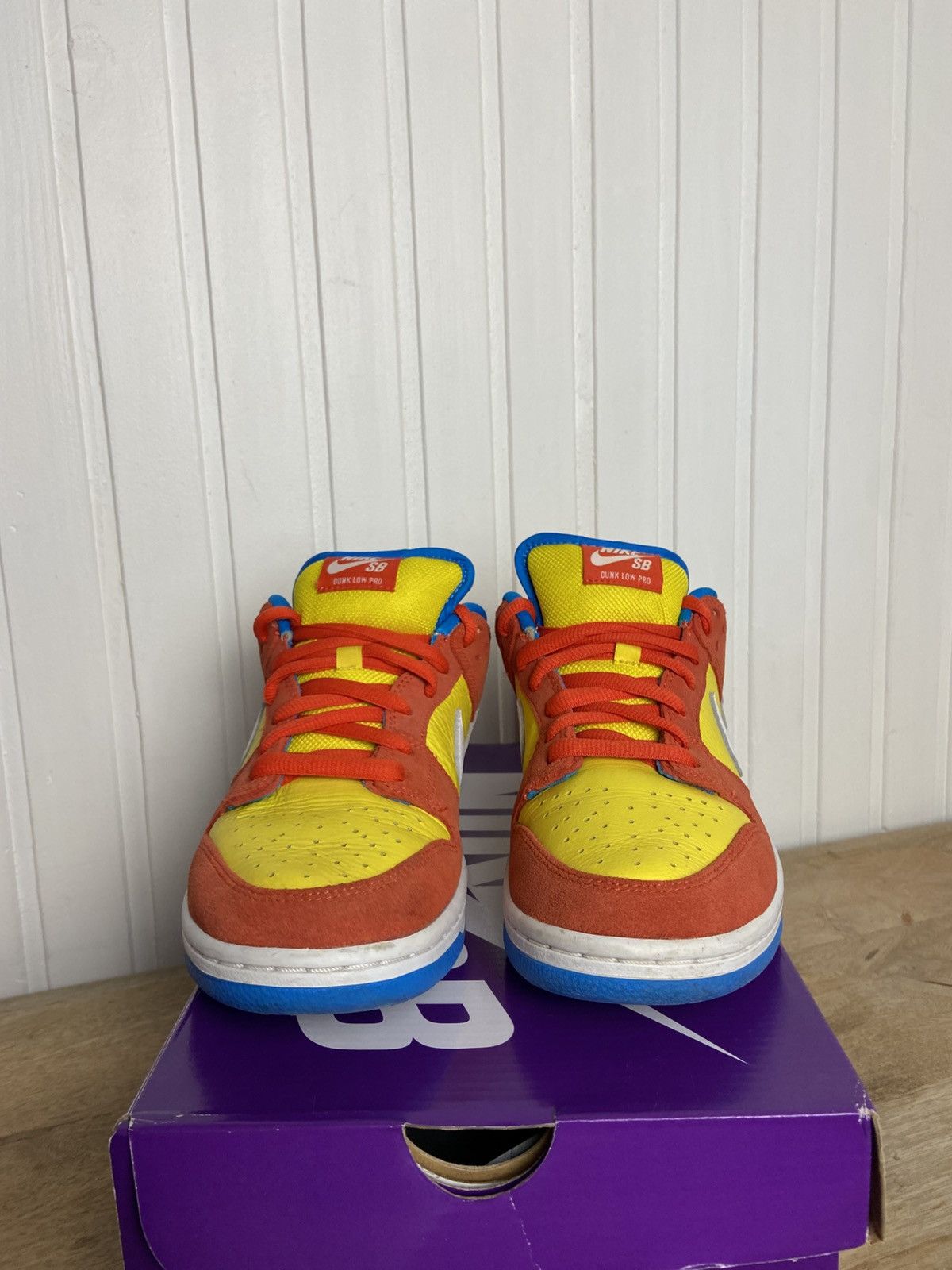 Adidas Used Nike SB Dunk Low Pro "Bart Simpson" Authentic 9US Size US 9 / EU 42 - 10 Thumbnail