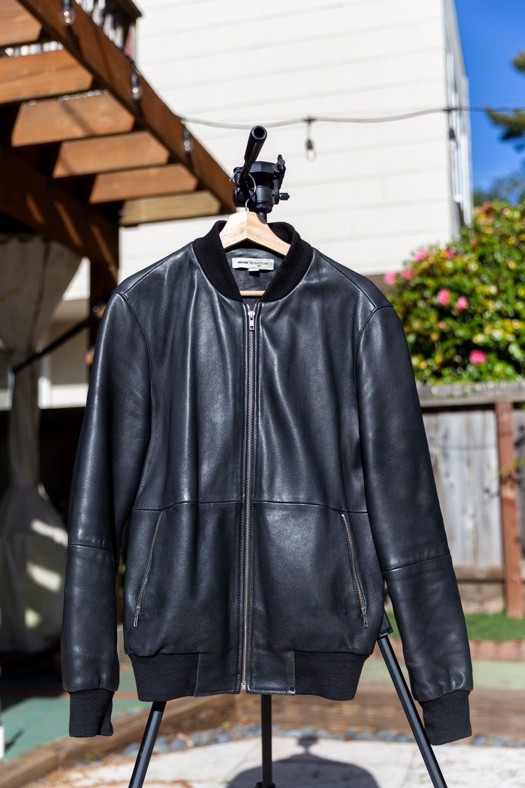 Reiss Black Leather Bomber Jacket Size US S / EU 44-46 / 1 - 1 Thumbnail