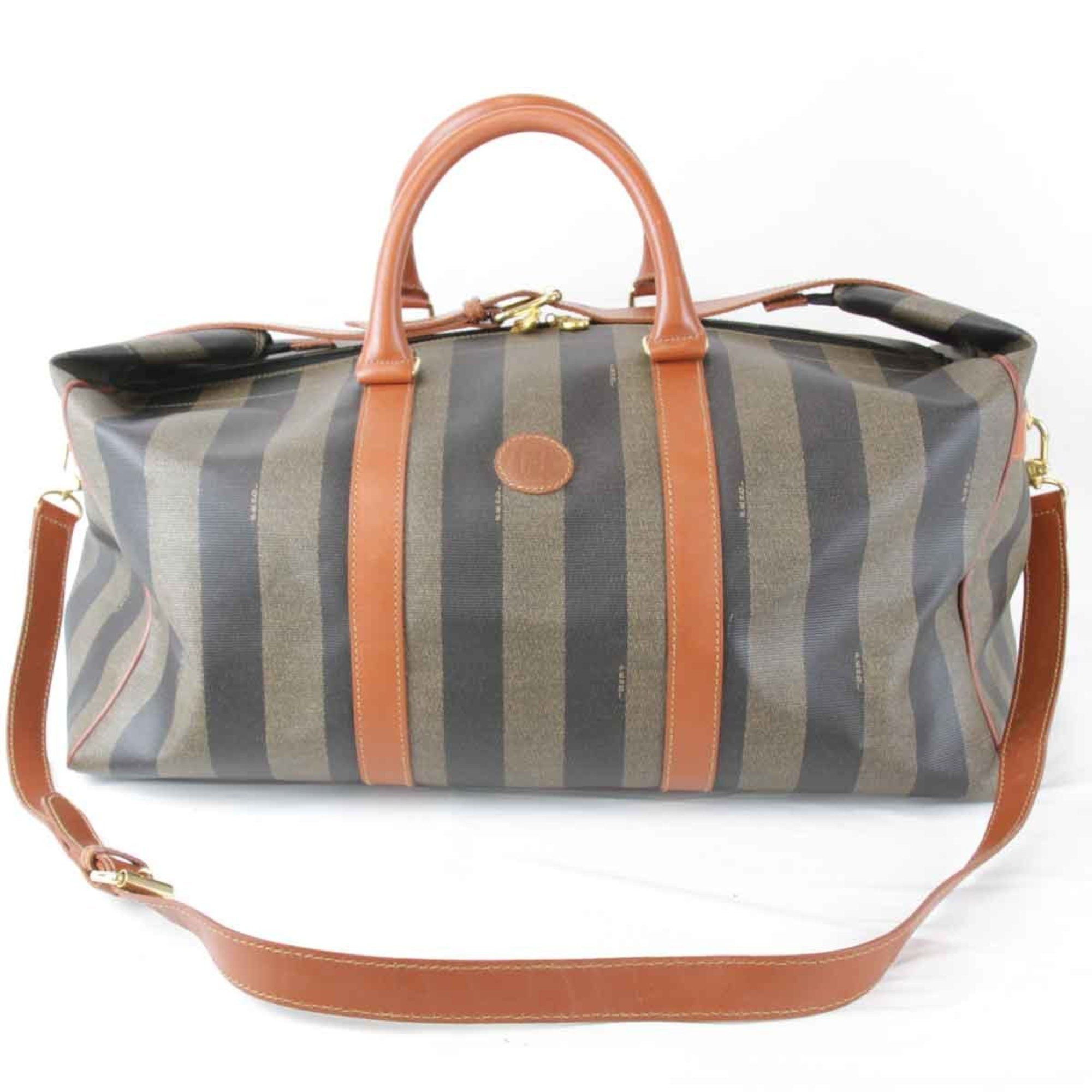FENDI Boston bag grey x black for women