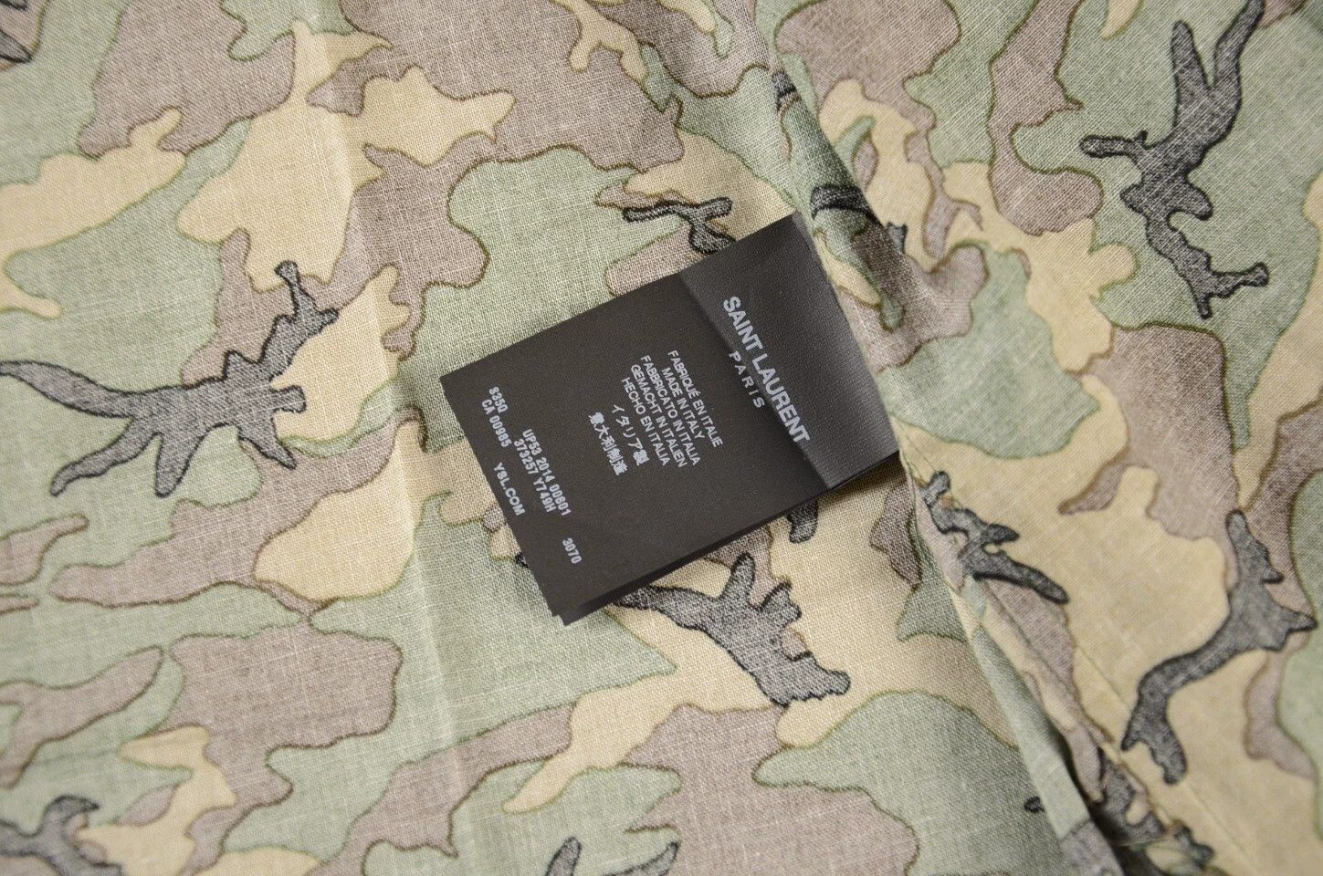 Saint Laurent Paris SLP 2014 Rare Green Camo Shirt Size US XS / EU 42 / 0 - 8 Thumbnail