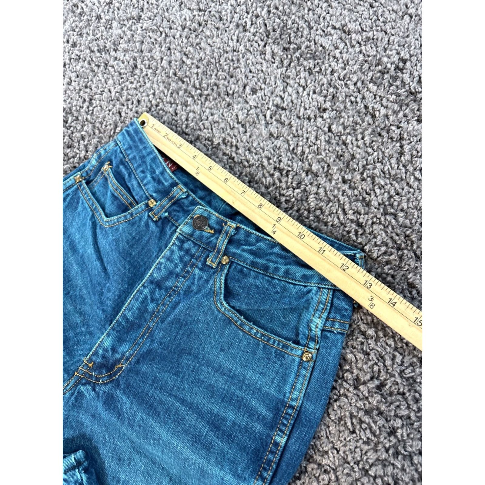 Vintage VINTAGE Sasson Mom Jeans High Rise 26x27 Distressed Blue Denim 90s Women Jeans Women M Size 26" / US 2 / IT 38 - 4 Thumbnail