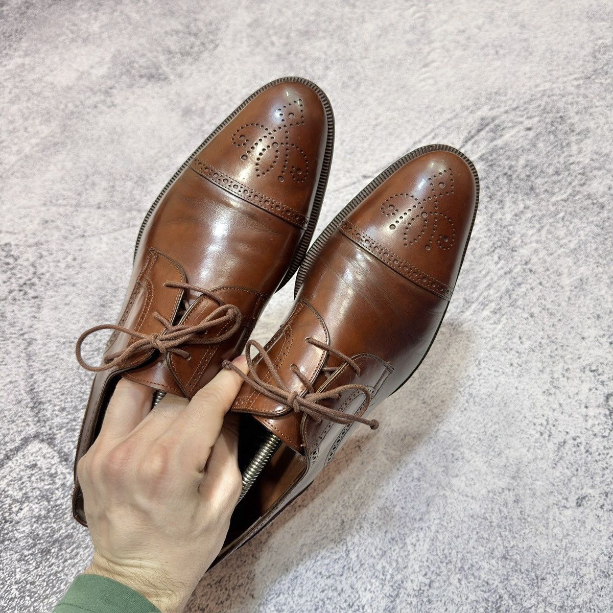 Fratelli Rossetti × Handmade Fratelli Rosetti Italy Derby Brogues US9.5 UK8.5 EU42.5 Size US 9.5 / EU 42-43 - 13 Thumbnail