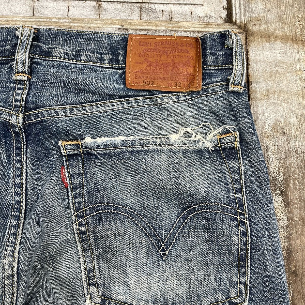 Levi's Vintage Levis 502 Distressed Faded Blue Jeans wc 336 Size US 32 / EU 48 - 5 Thumbnail