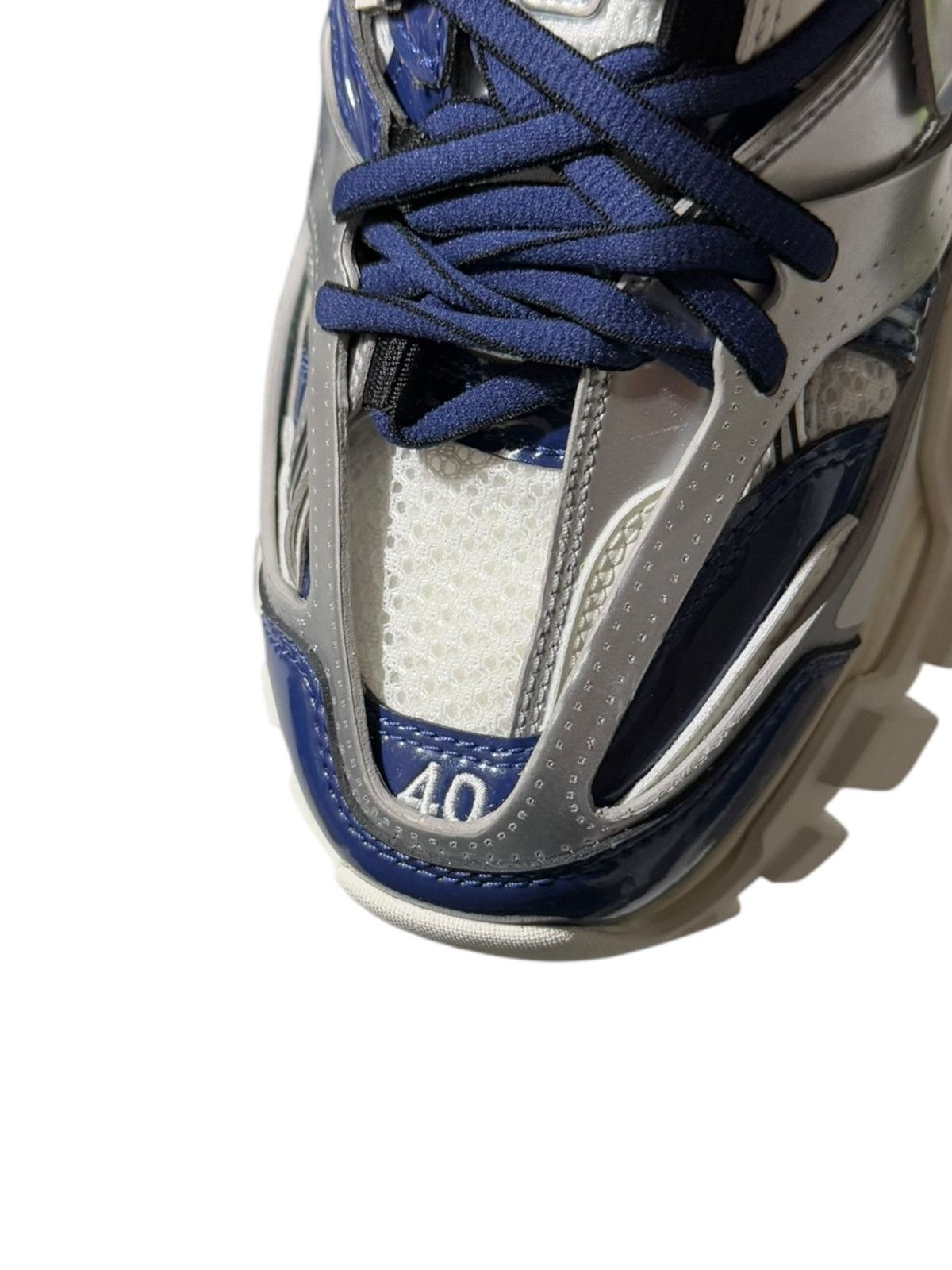Balenciaga Track LED LIGHT Sneaker Silver Blue Metallic Size US 7 / EU 40 - 18 Thumbnail