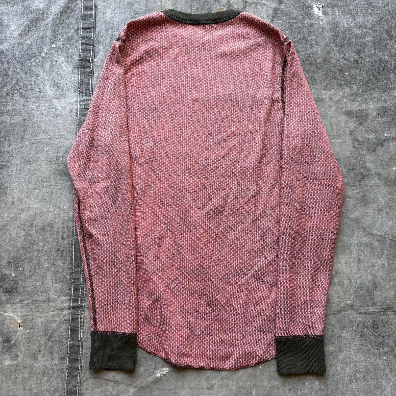 Hanes Vintage Y2K Hanes Reversible Camo Red Thermal Waffle Shirt Size US M / EU 48-50 / 2 - 7 Thumbnail