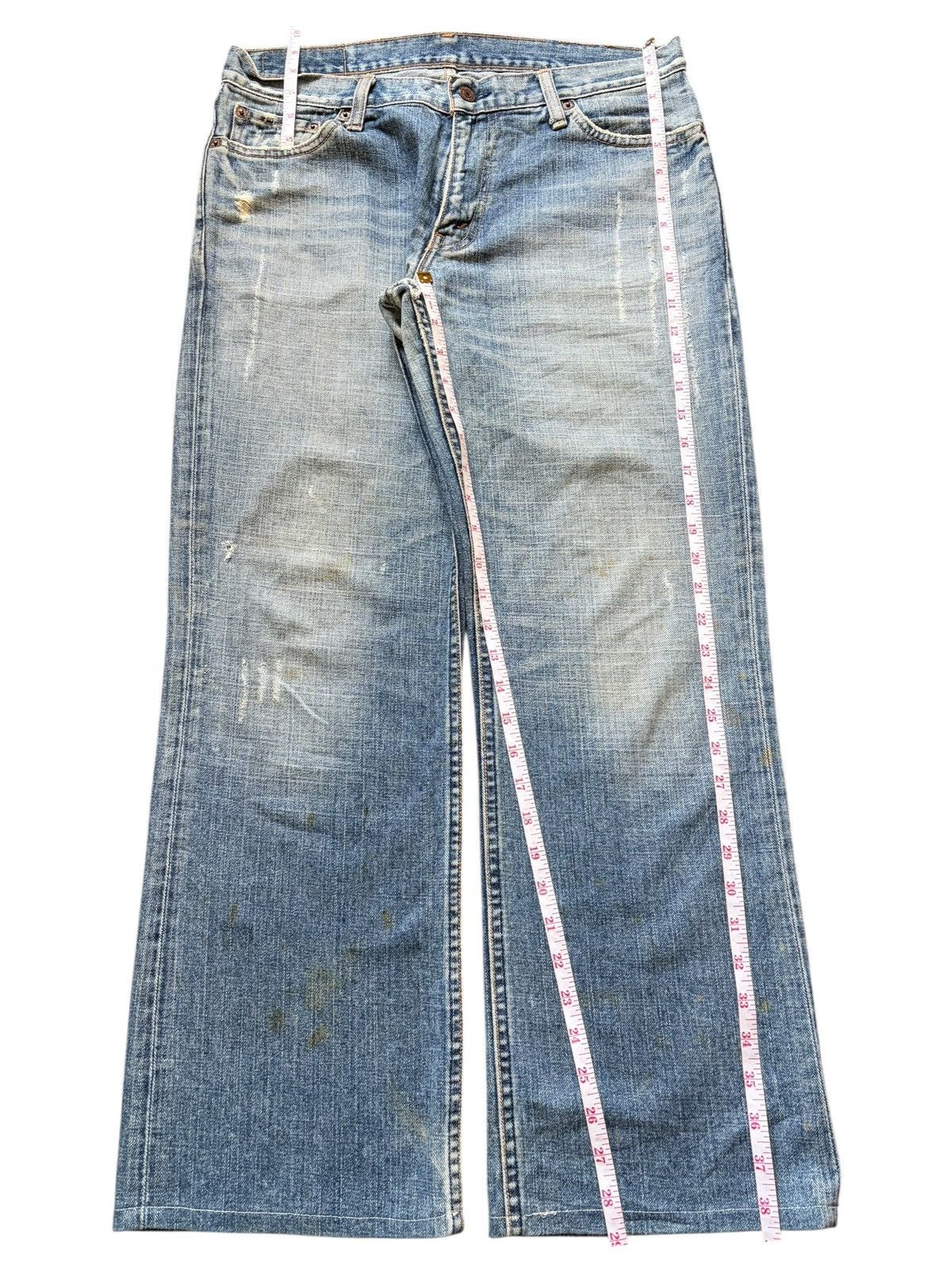 Levi's Vintage 90s Levis 537 Mud Wash Distress Flare Jeans Size 33" - 7 Thumbnail