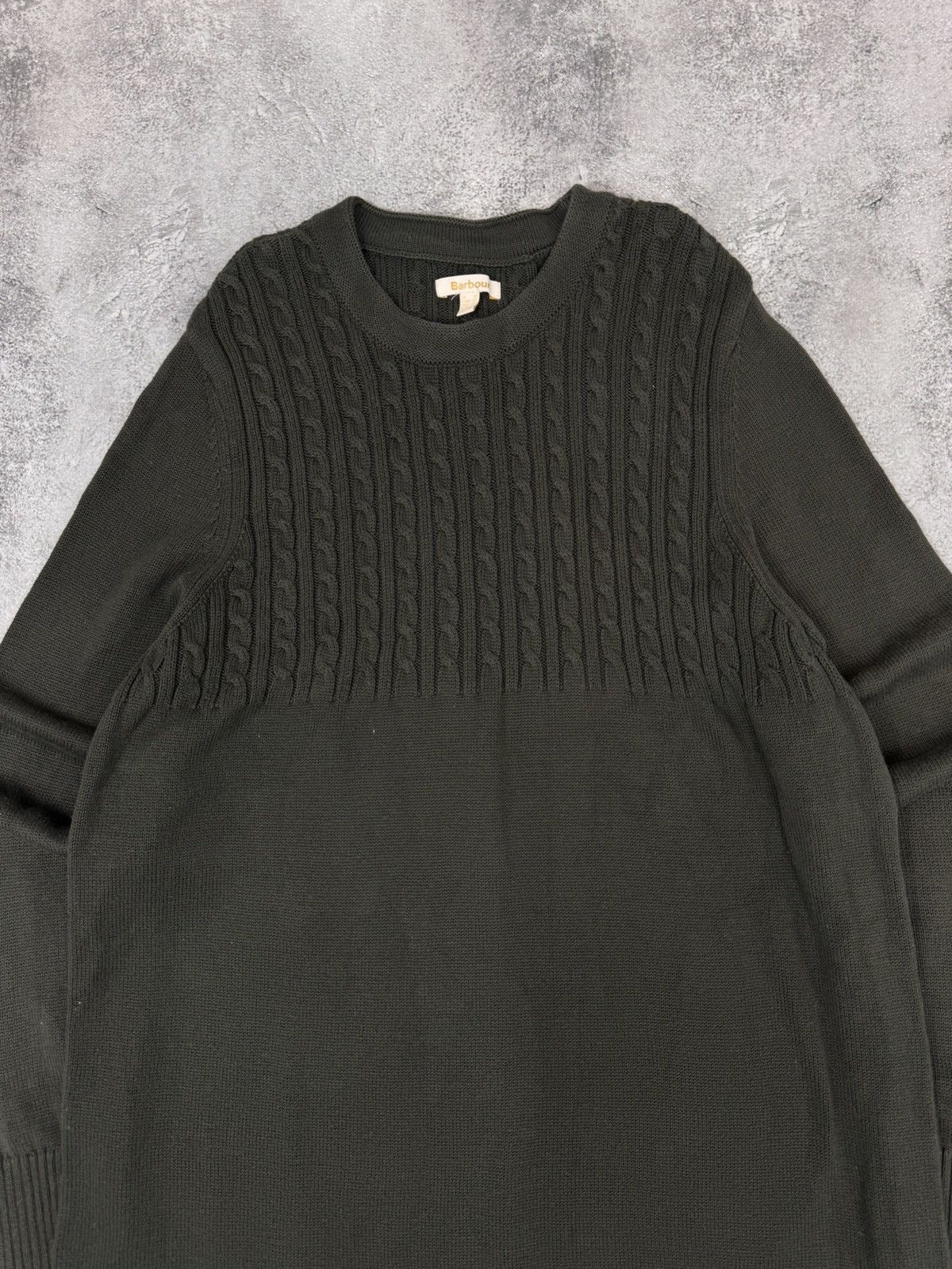 Barbour Barbour Women Knit Dress Dark Green Cable Size L Size L / US 10 / IT 46 - 2 Thumbnail