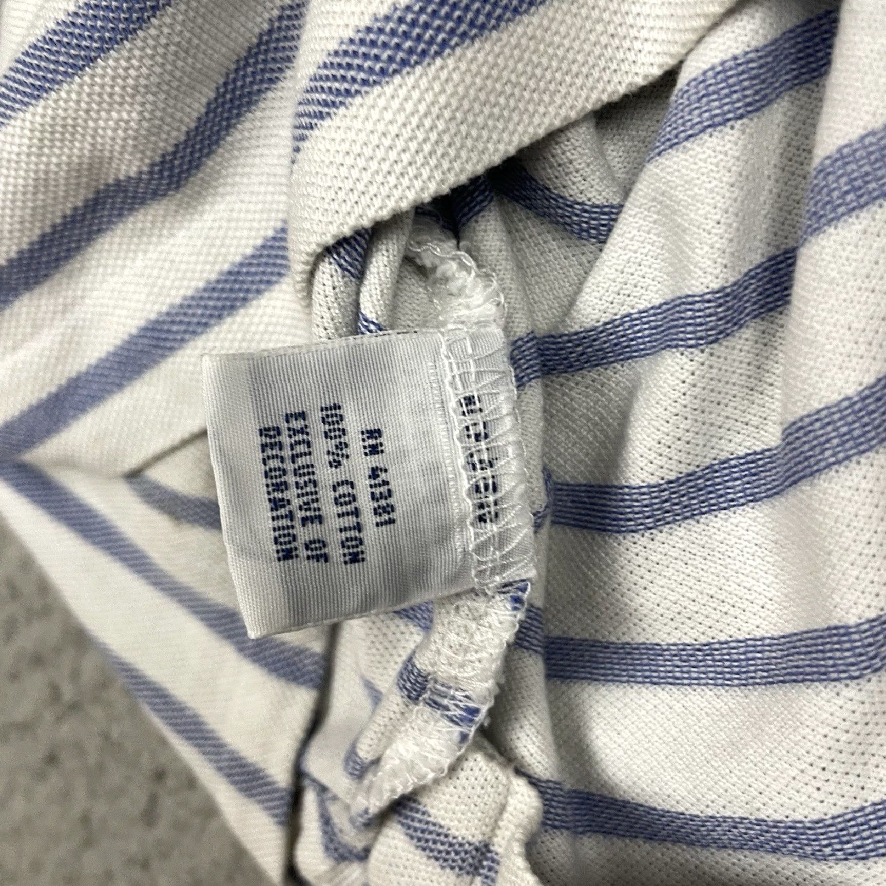 Polo Ralph Lauren Polo Ralph Lauren Shirt Mens 2XL Blue Knit Oxford Striped Pony Adult Short Sleeve Collared Button-Down Size US XXL / EU 58 / 5 - 5 Thumbnail