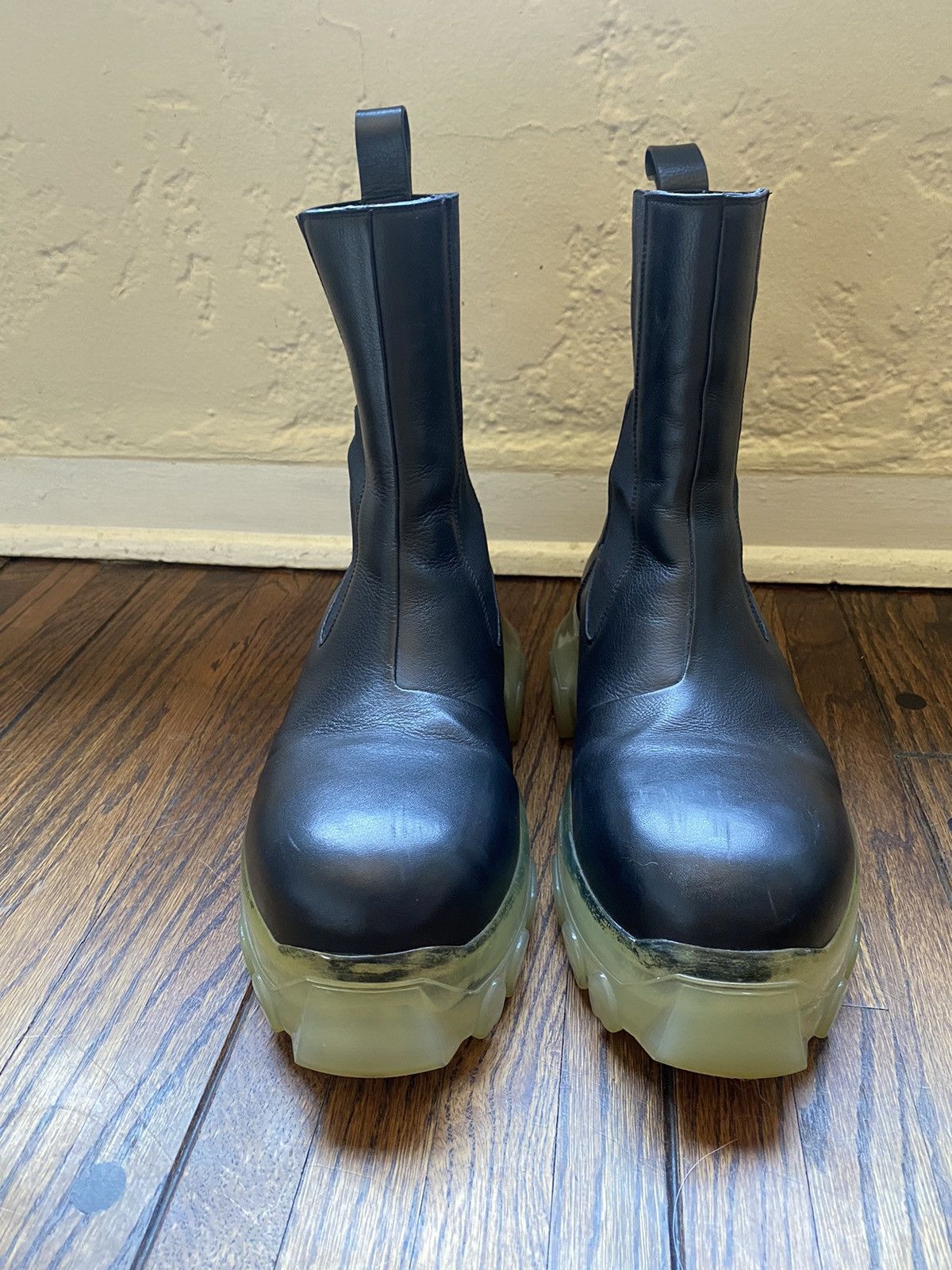 Rick Owens Rick Owens Clear Sole Tractor Dunk Boots | Grailed