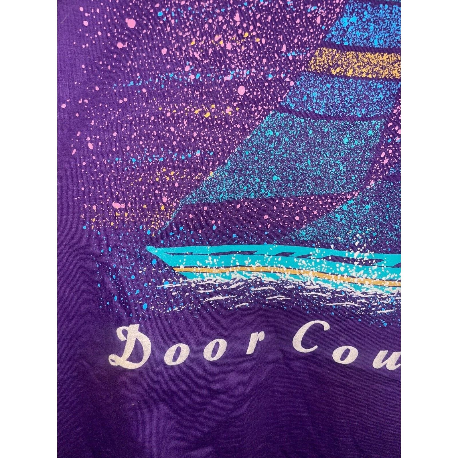 Jerzees Vintage Sailboat Shirt Door Country Boating Tee VTG 90s L Size US L / EU 52-54 / 3 - 6 Thumbnail