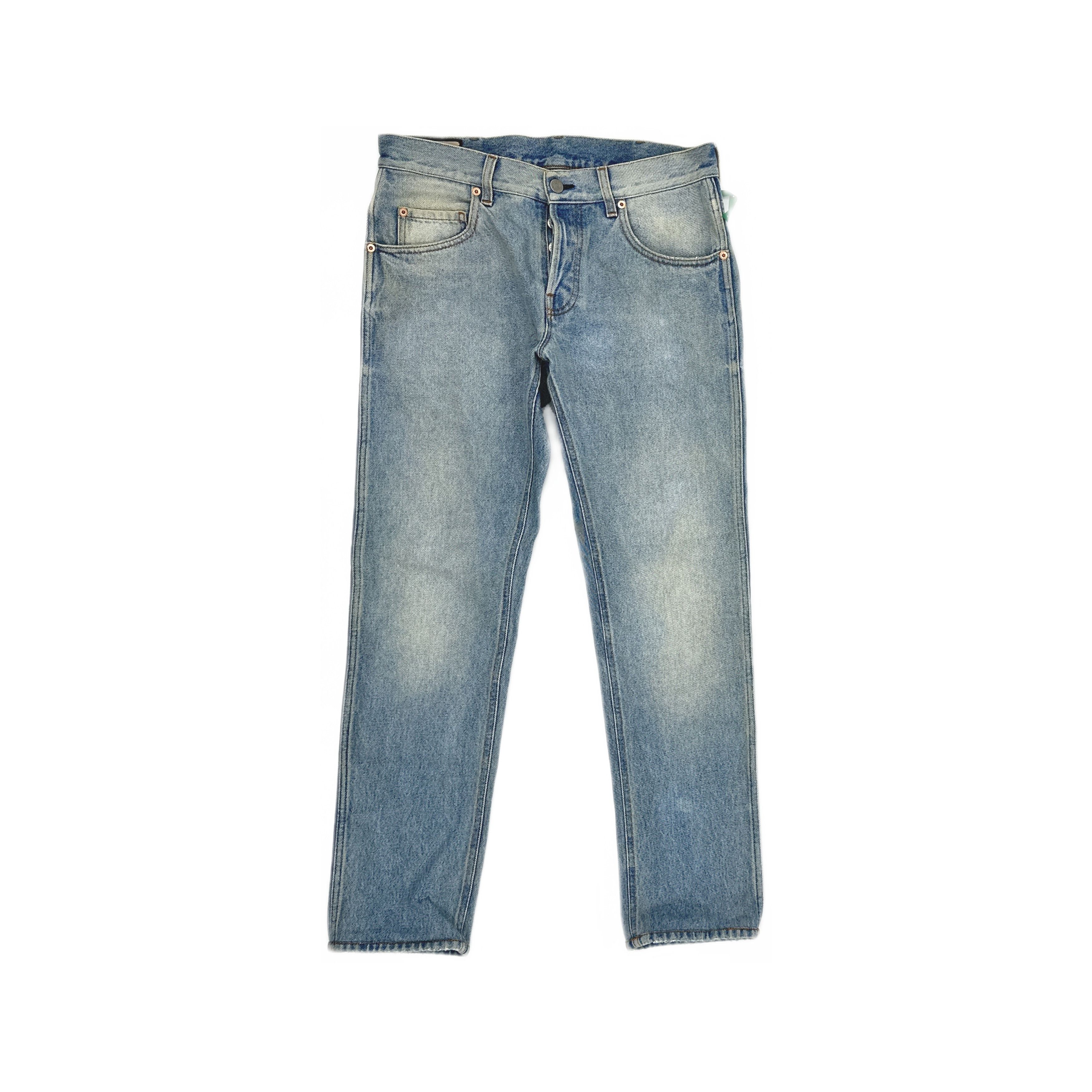 Gucci Gucci Web Stripe Trim Tapered Jeans 32 Size US 32 / EU 48 - 1 Thumbnail
