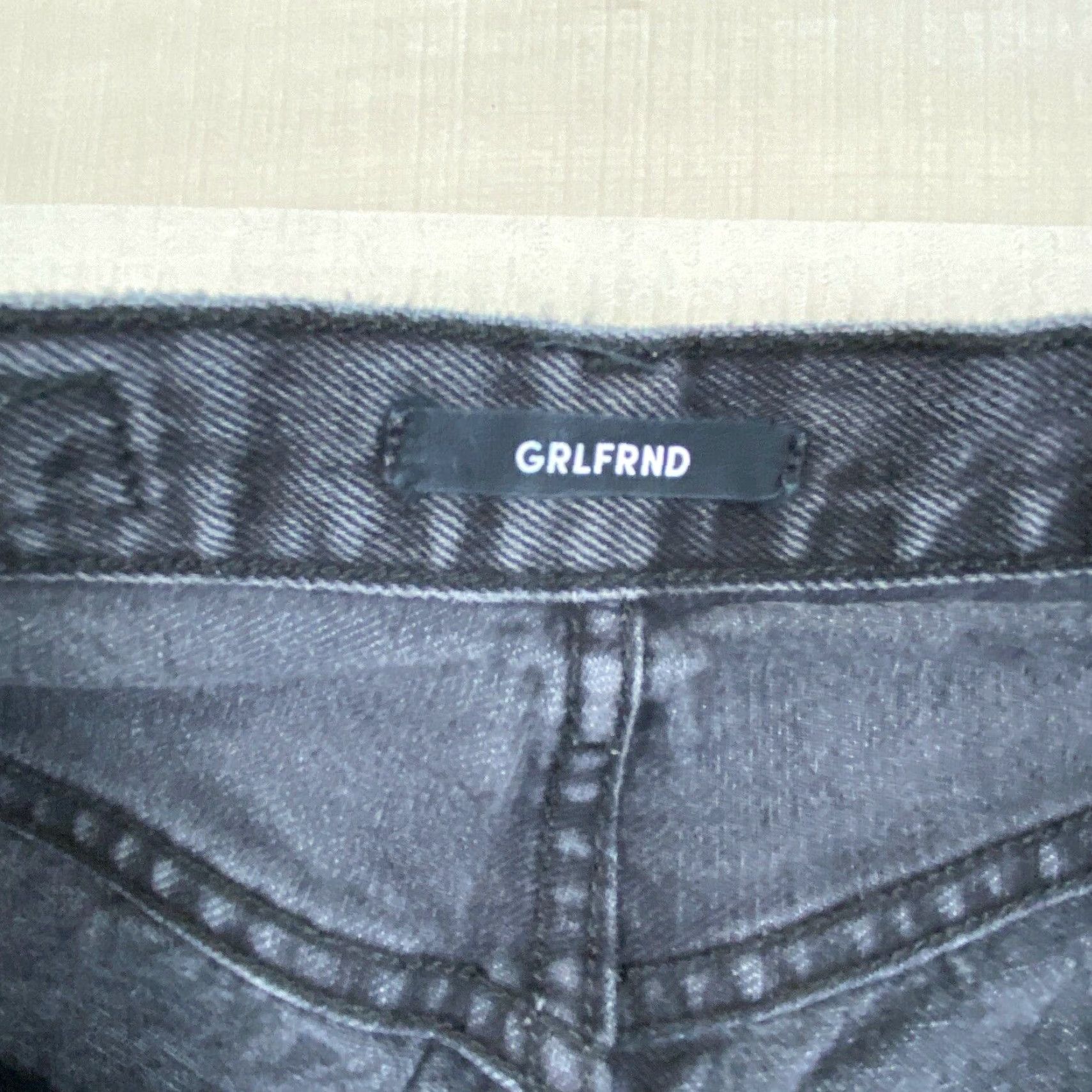 GRLFRND Grlfrnd Womens Black Distressed Skinny Jeans 24 High Waist Size 42" / US 20 - 4 Thumbnail